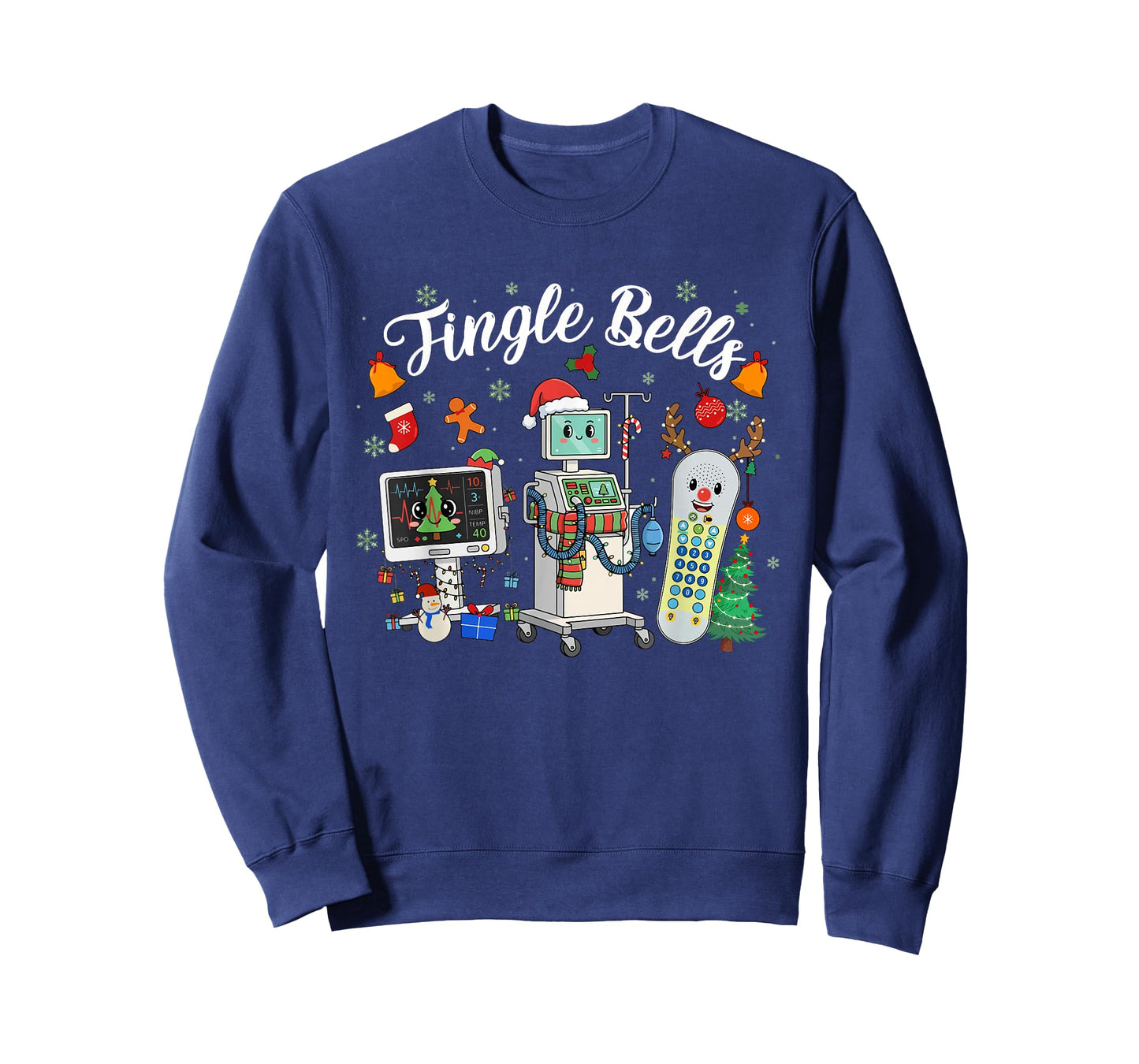 Jingle Bells ER Nurse Funny Christmas Tech Nursing T-Shirt