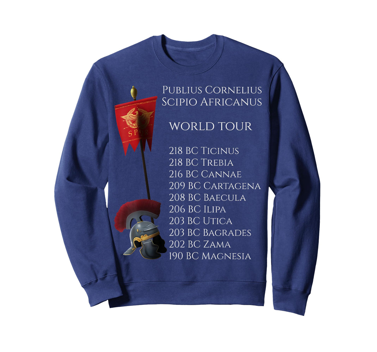 Ancient Roman History SPQR - Scipio Africanus World Tour T-Shirt
