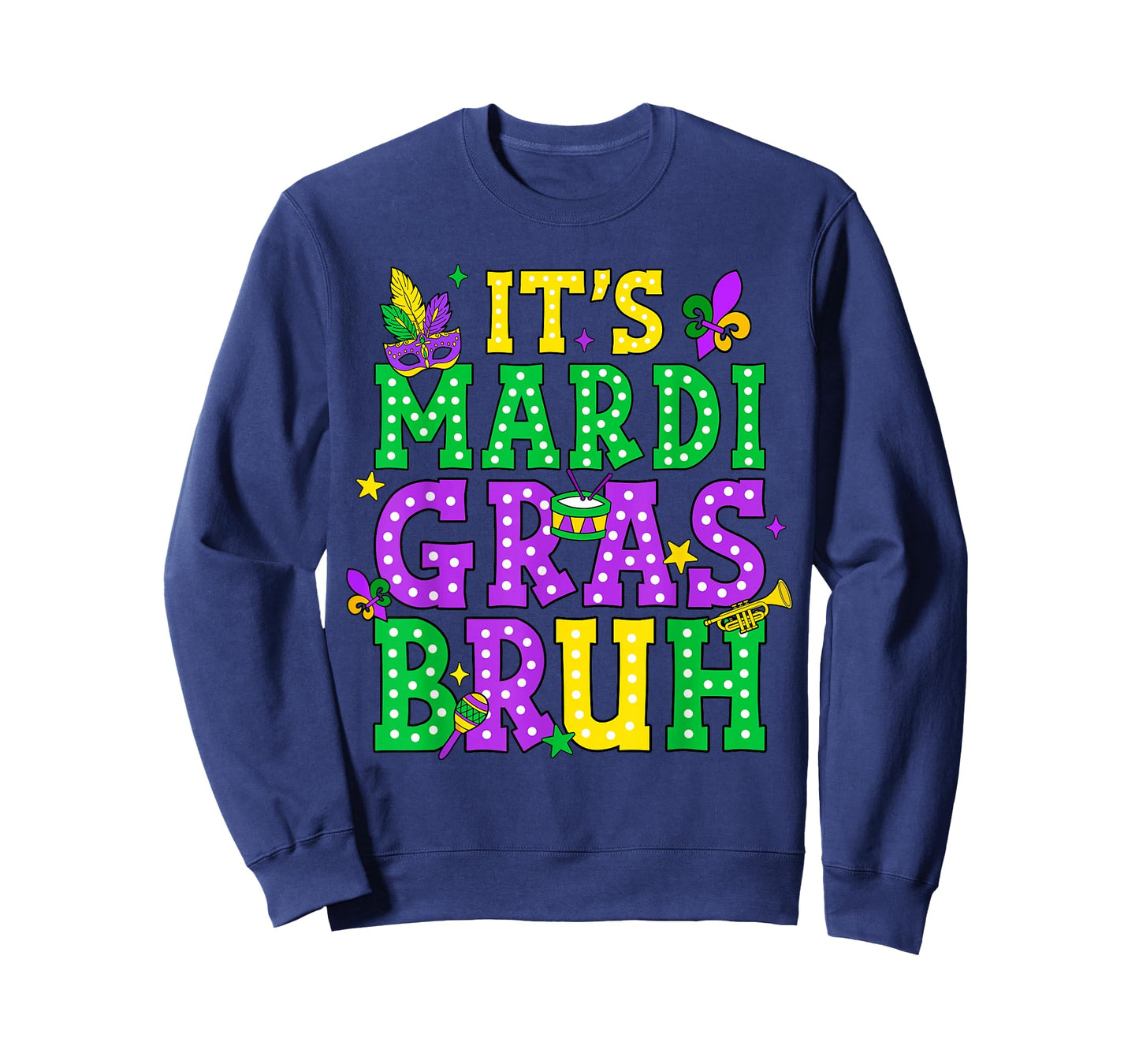 Bruh Mardi Gras Teens Boys Kids Mardi Gras T-Shirt