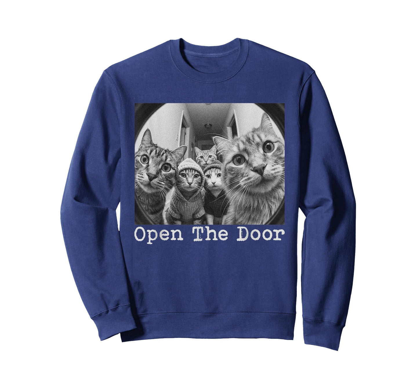 Open The Door Cat Gang Vintage Funny Cats Meme Men Women T-Shirt