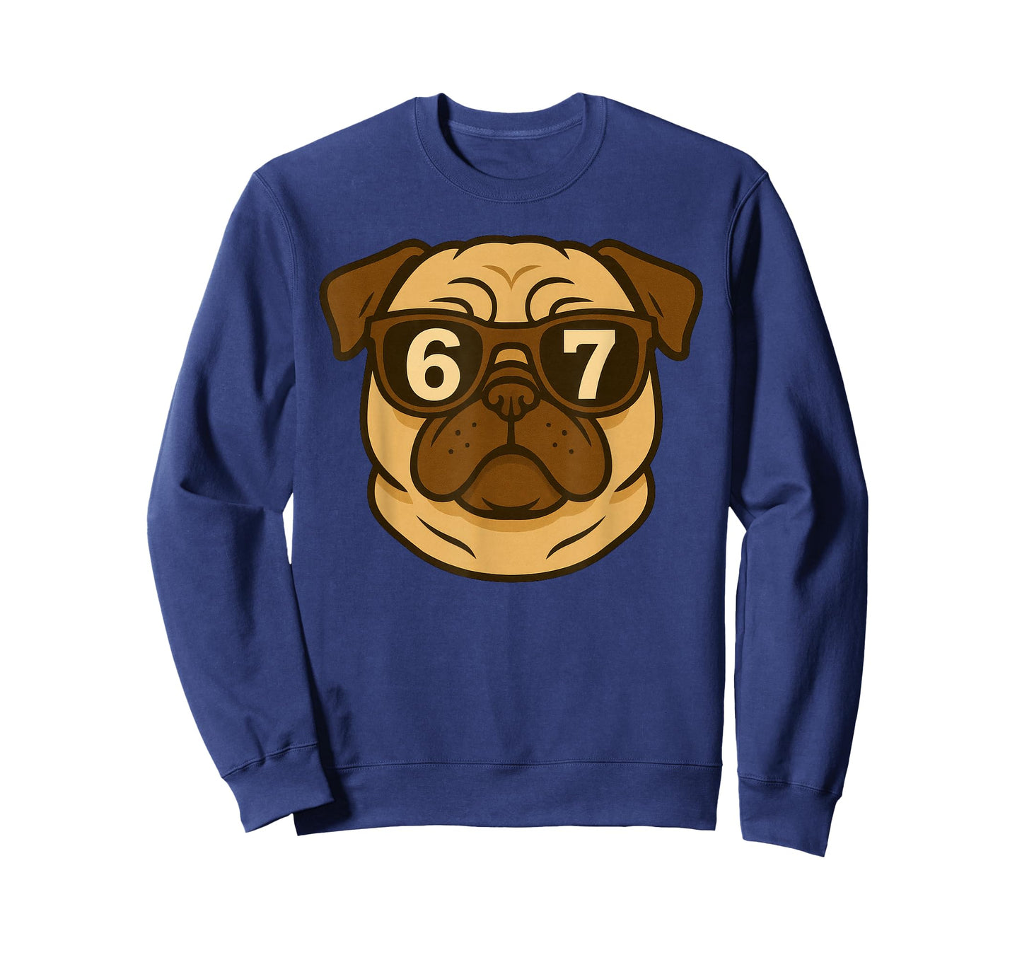 Funny Dog Pug Sunglasses 67 Six Seven Meme T-Shirt