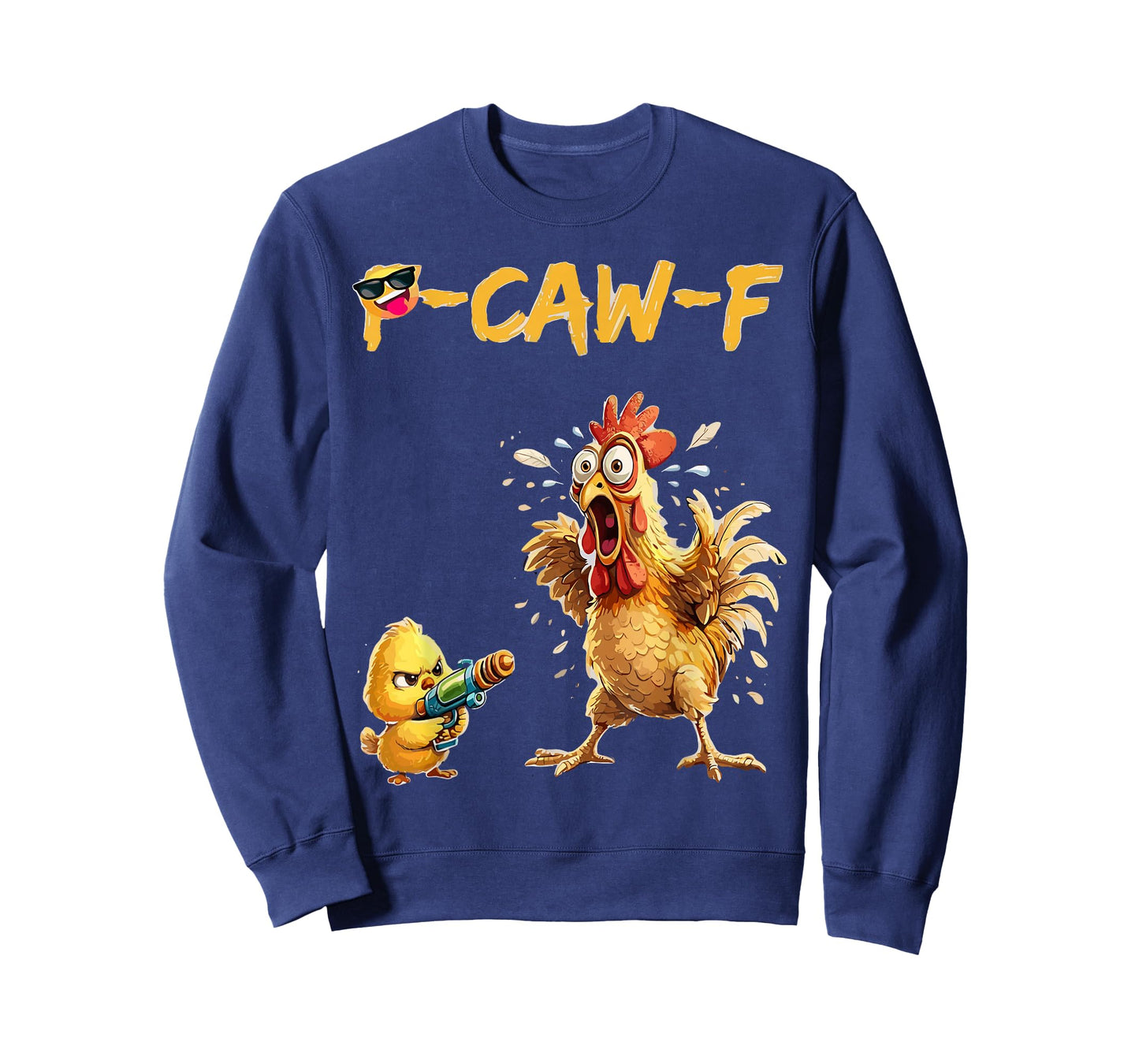 Funny Chicken Humor Quote Rooster Meme Caw F for Men Women T-Shirt
