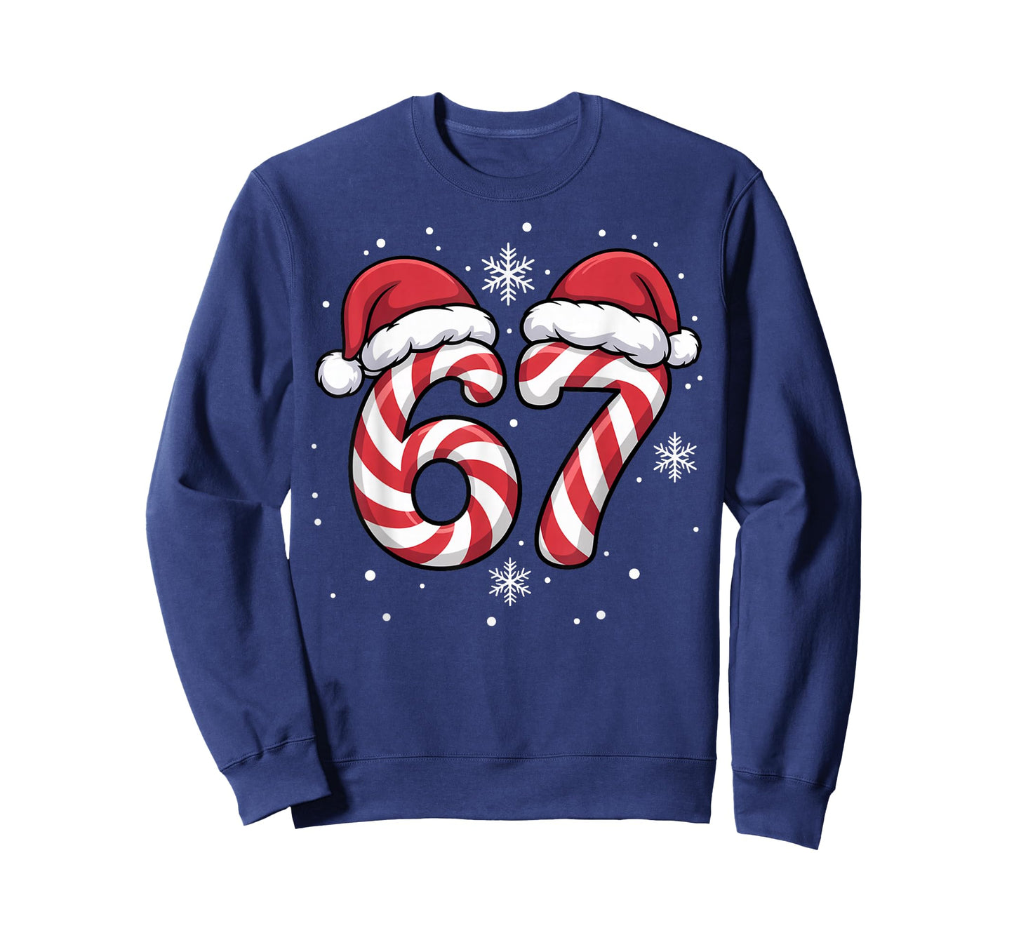 Viral 67 Candy Canes Santa Holiday Kids Humor T-Shirt