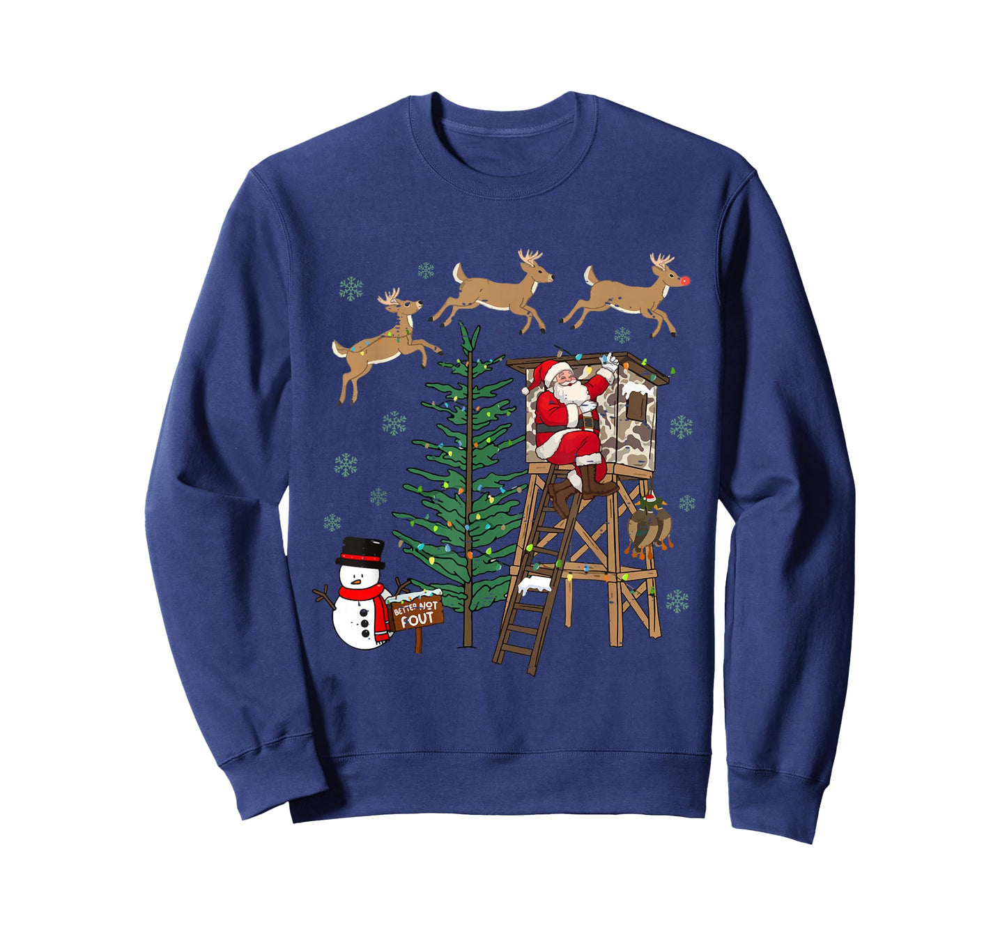 Camo Santa Hunting Christmas Merry Xmas Hunter Camouflage T-Shirt