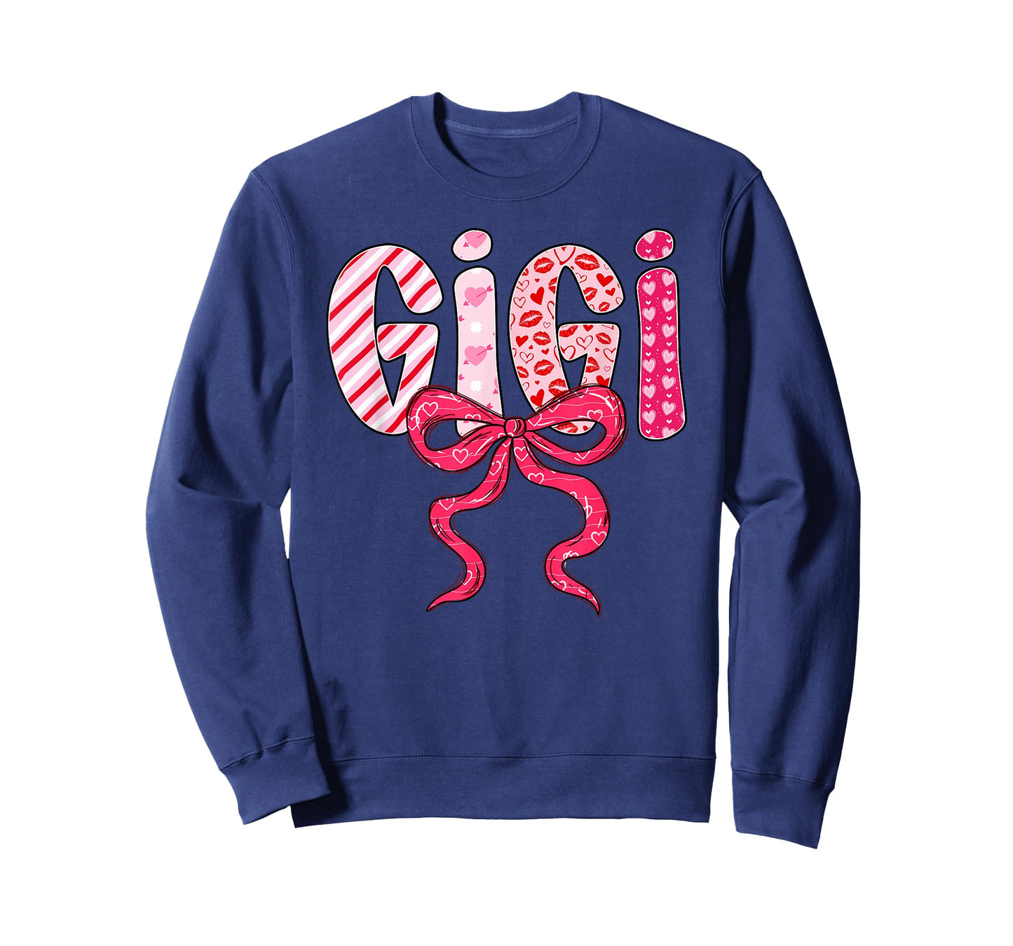 Gigi Valentine Pink Coquette Bow Valentine's Day Grandma T-Shirt