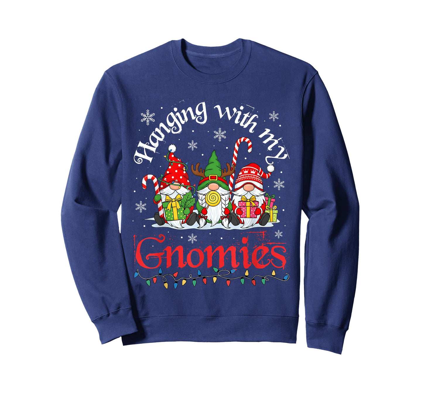 Hanging with My Gnomies Funny Gnome Friend Christmas Pajama T-Shirt