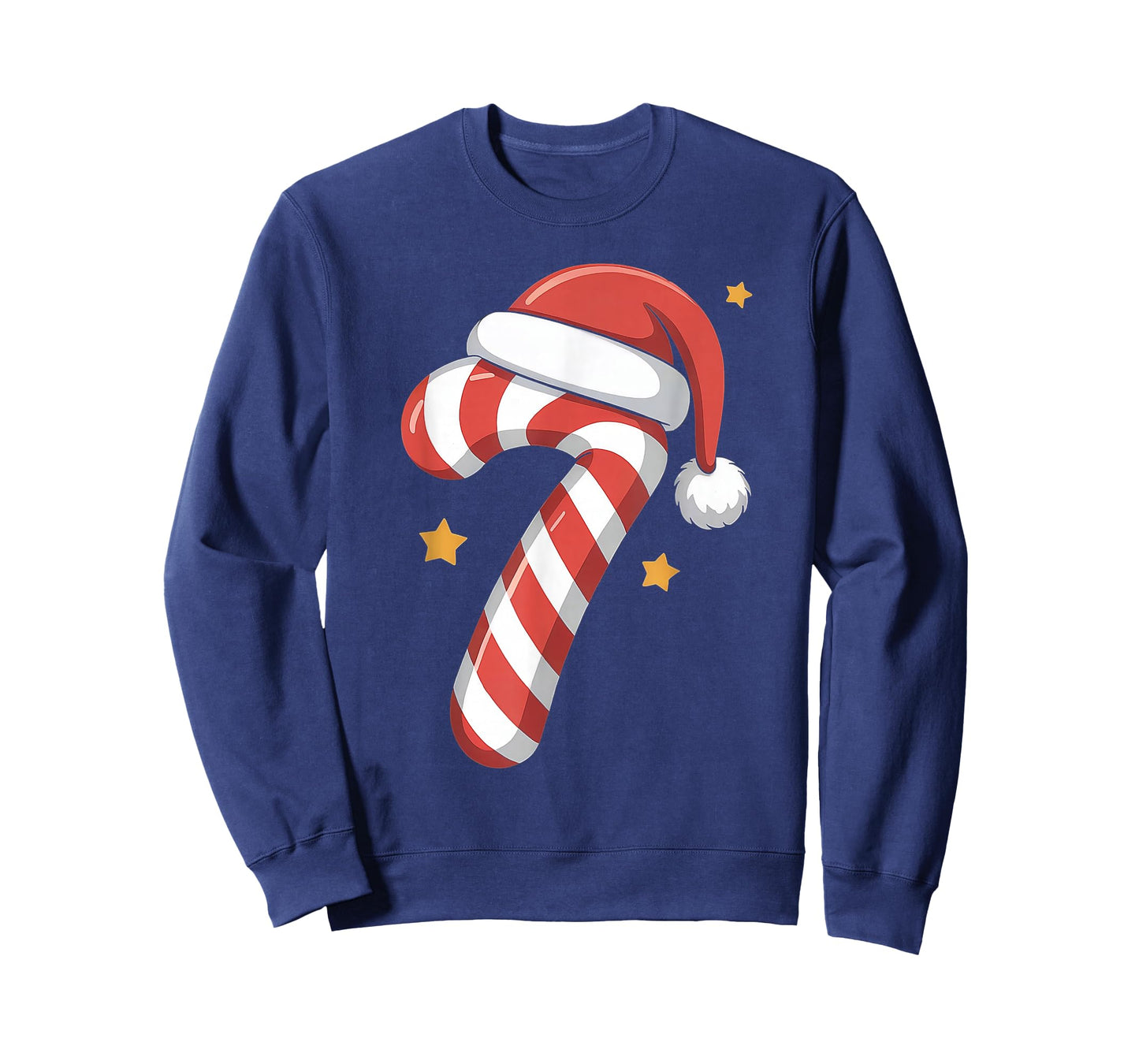 Xmas Candy Cane 7 Santa Hat Six Seven Matching Christmas T-Shirt