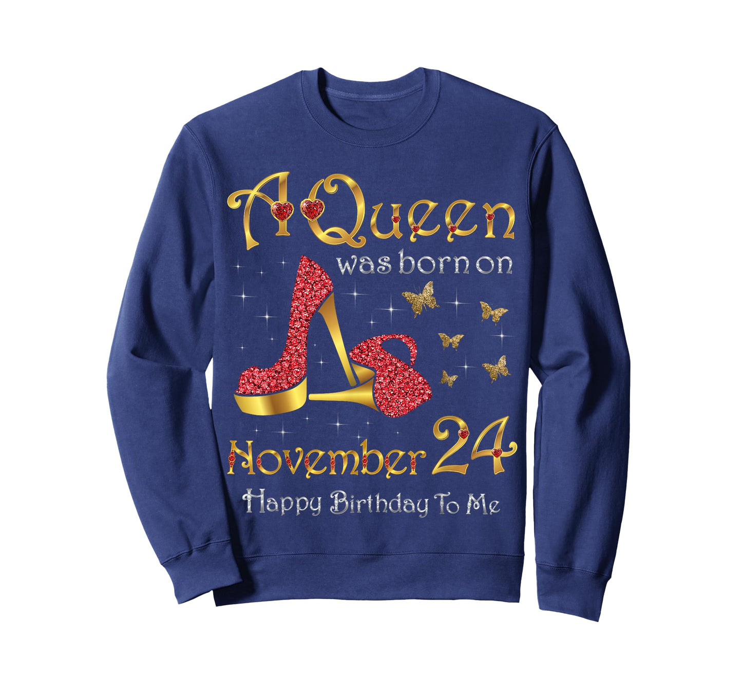 A Queen was Born on November 24, 24th November Birthday T-Shirt