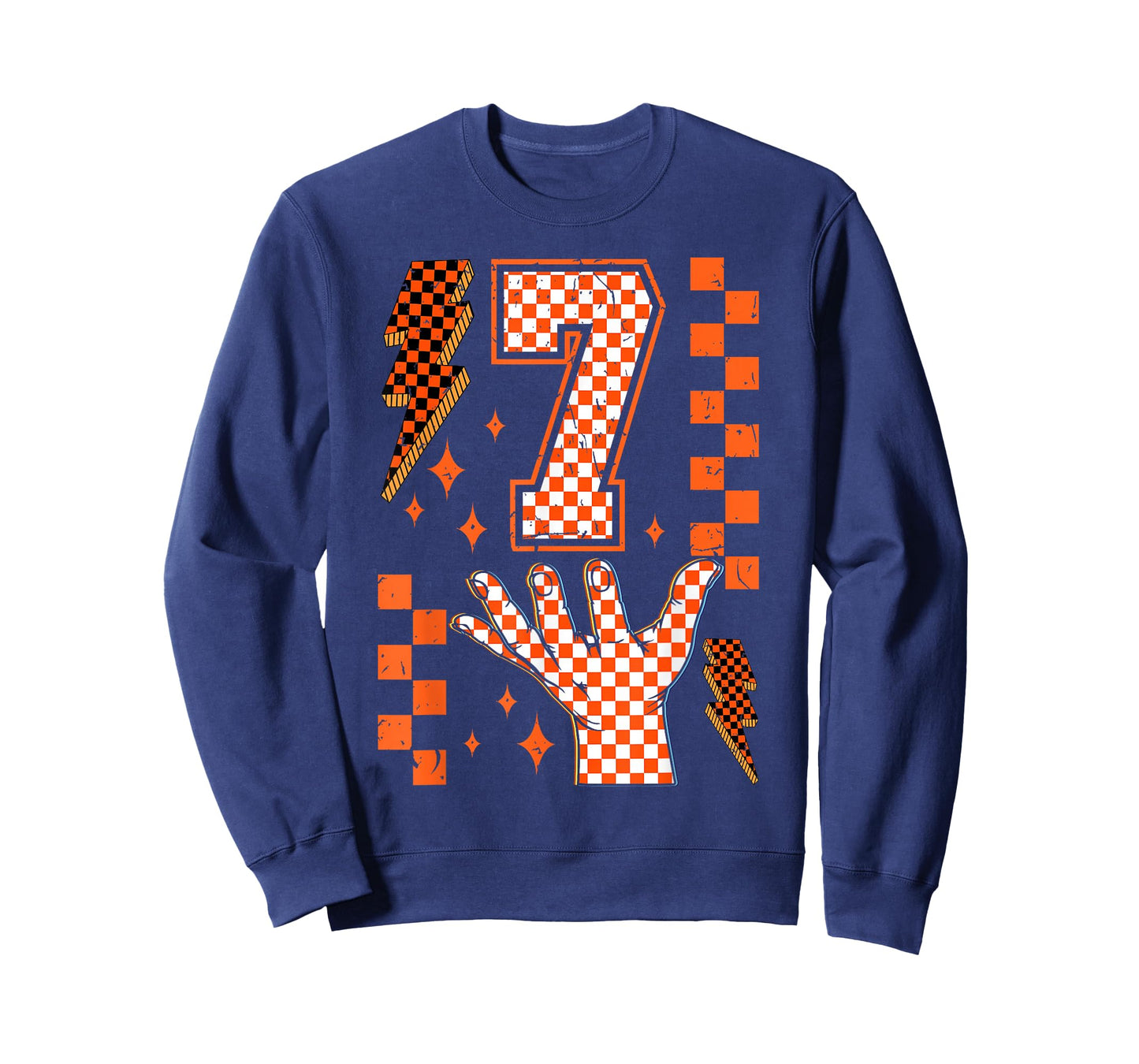 Number 7 Matching 67 Meme Checkered Halloween Costume Kids T-Shirt