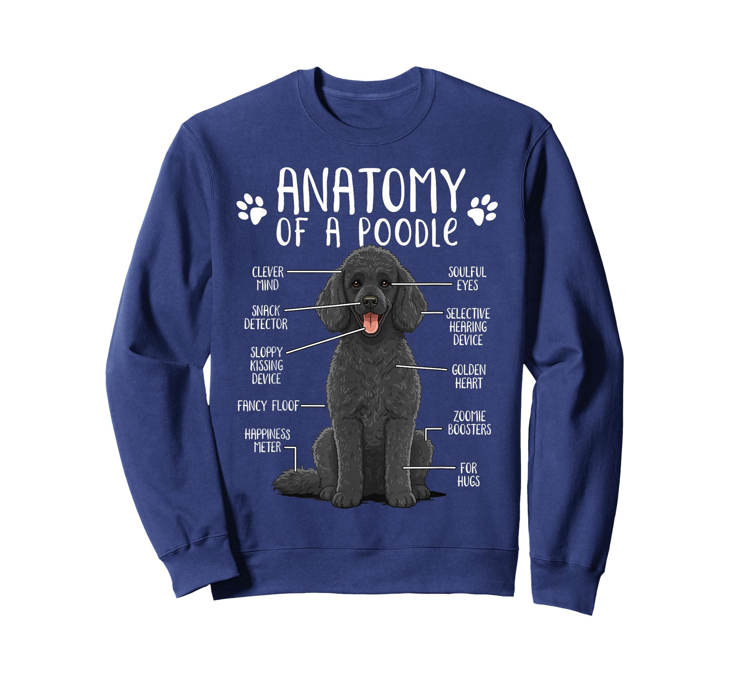 Funny Anatomy Poodle Dog Standard Poodle Owner Black Poodle T-Shirt