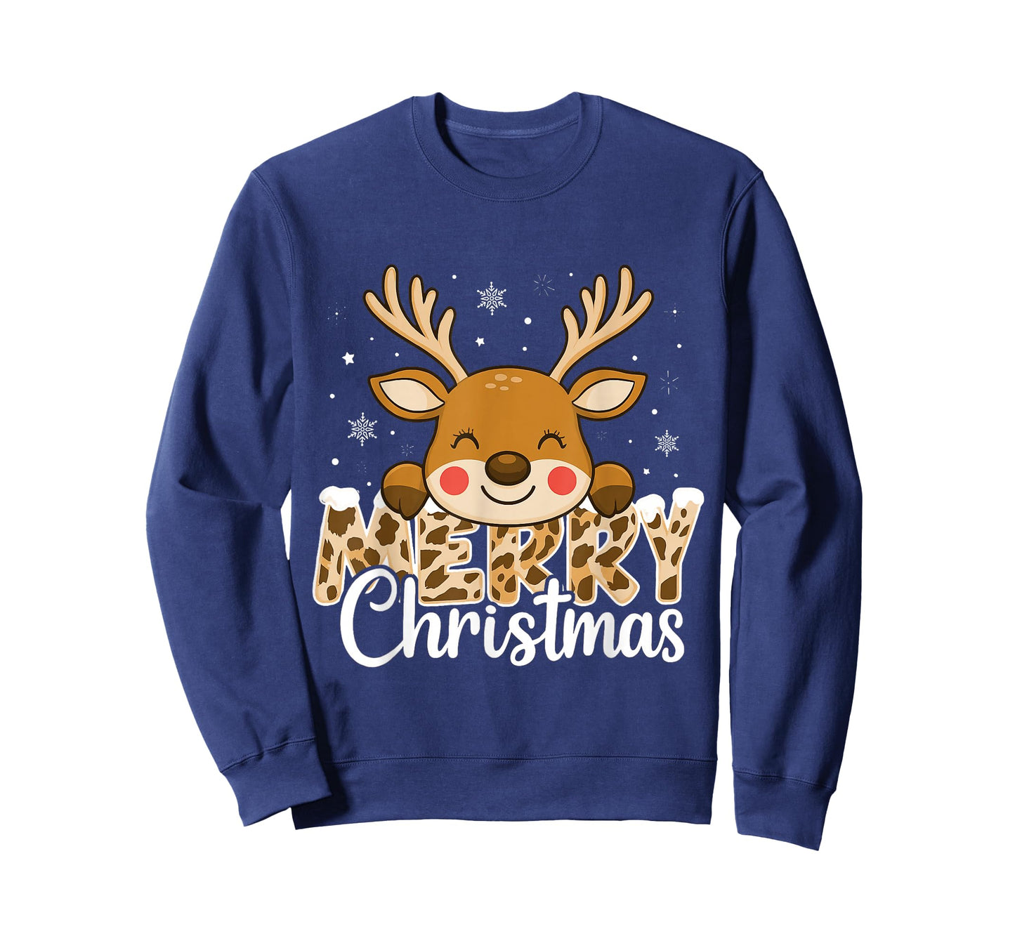 Retro Xmas Merry Christmas Reindeer Family Matching T-Shirt