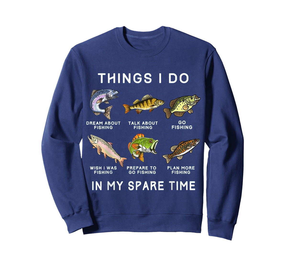Things I Do in My Spare Time Fishing Boys Men Bass Fishing T-Shirt