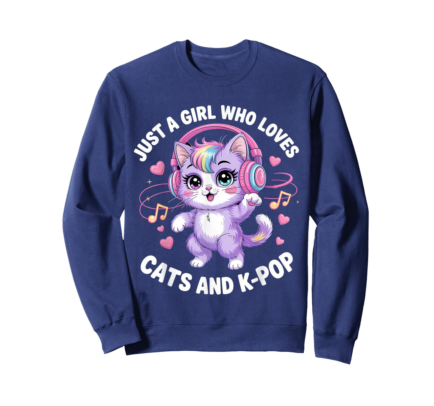 K-Pop Just A Girl Who Loves Cats and K-Pop K Pop Kawaii Kpop T-Shirt