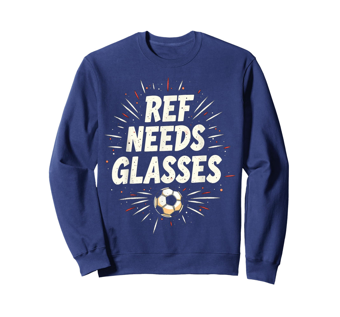 Funny Soccer Quote Gift Ref Needs Glasses T-Shirt