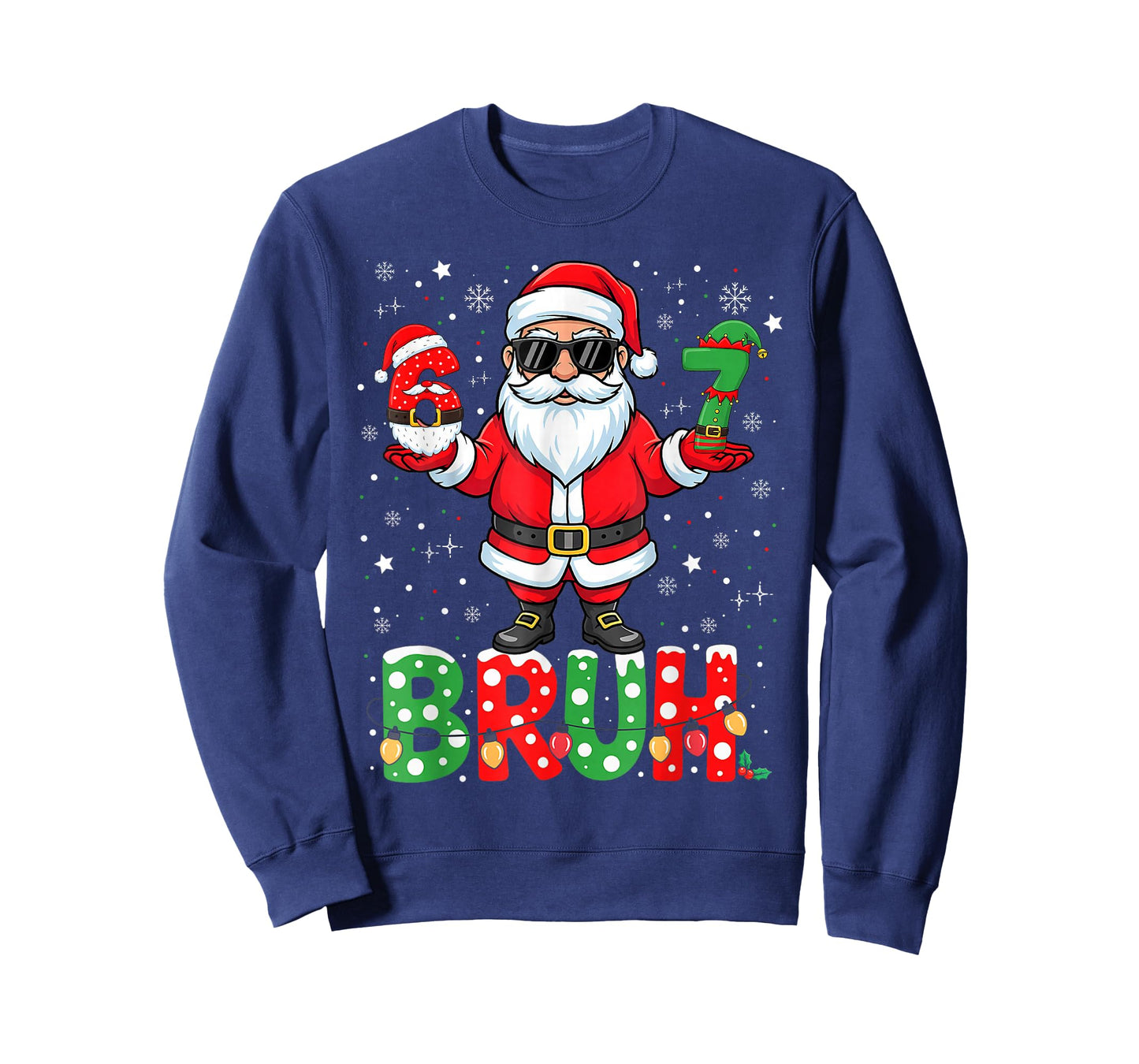 Bruh 67 Six Seven 6 7 Meme Christmas Funny Boy Girl Kids T-Shirt