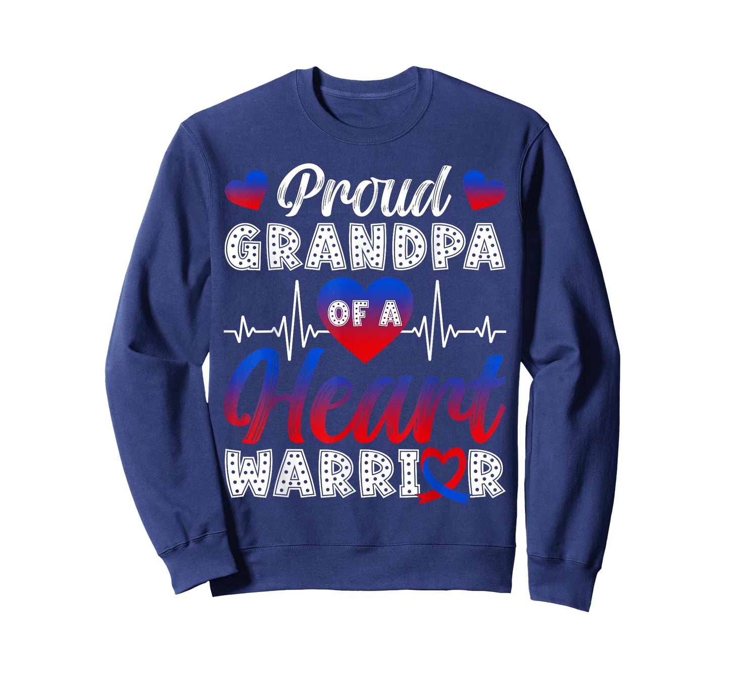 Proud Grandpa of A Heart Warrior CHD Awareness Month T-Shirt