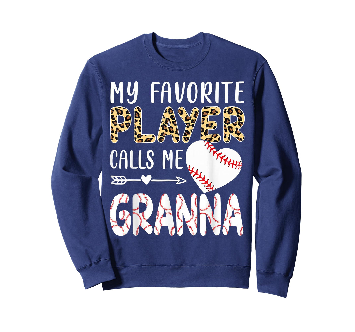 My Favorite Player Calls Me Granna Baseball Leopard T-Shirt