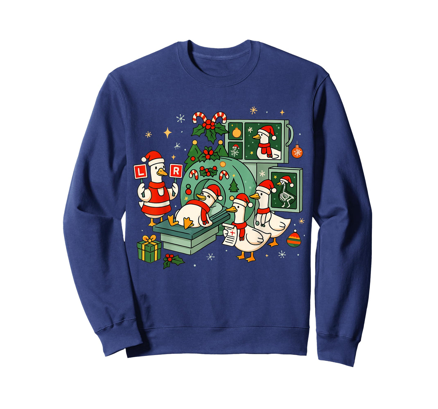 Funny Radiology Goose Nurse X-Ray Tech Christmas Xmas Vibes T-Shirt