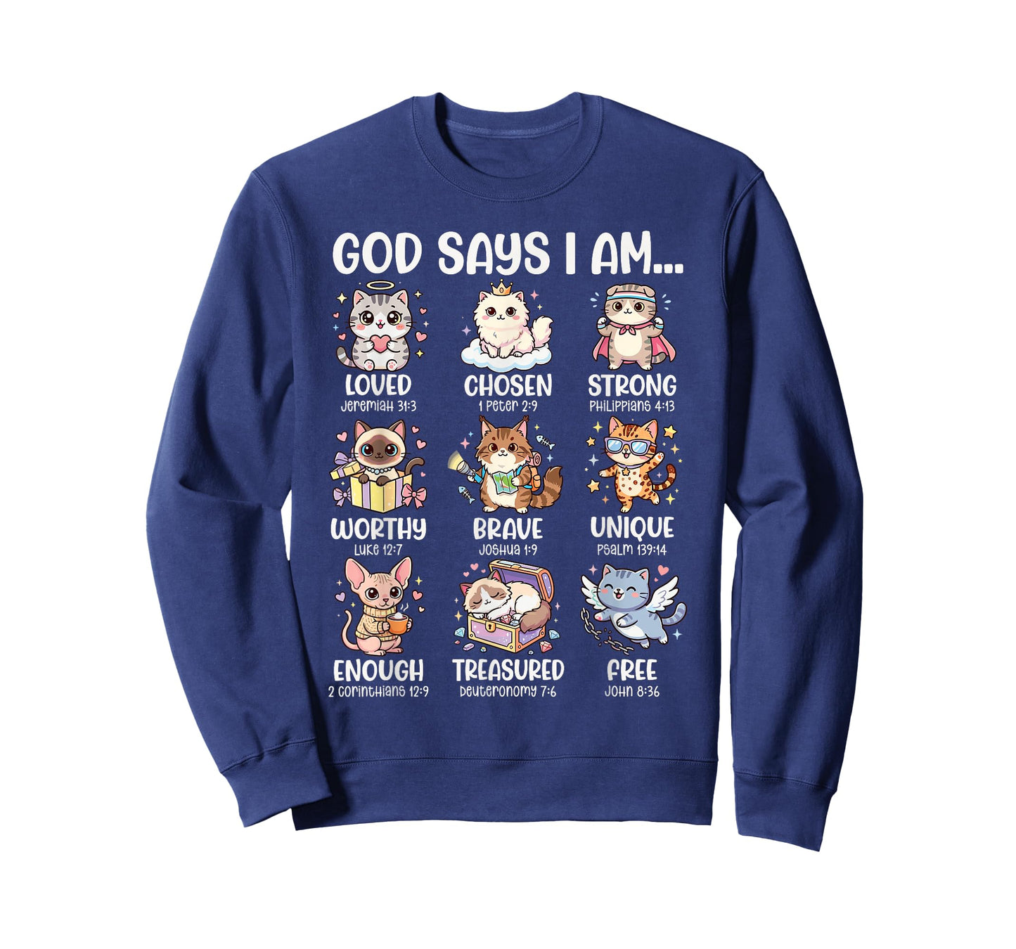 God Says I Am Bible Verses for Christian Cat Lover T-Shirt