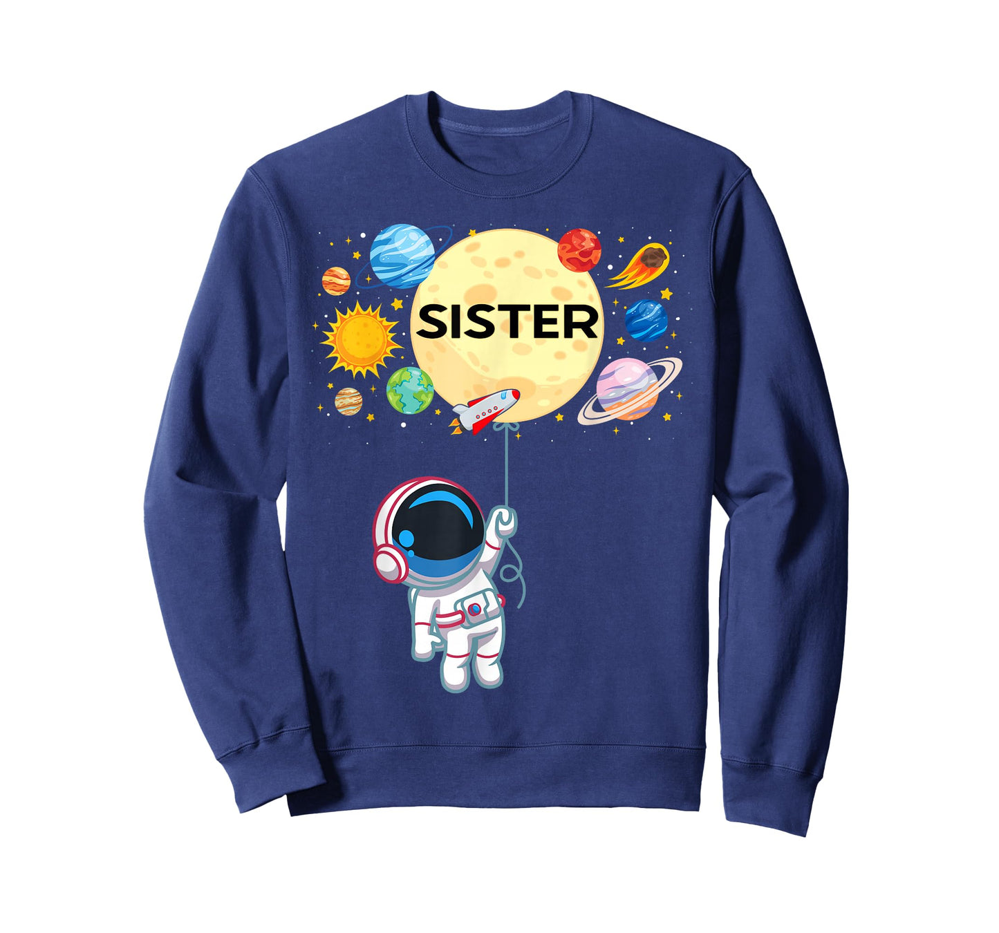 Sister of The Birthday Boy Astronaut Space Planets Family T-Shirt