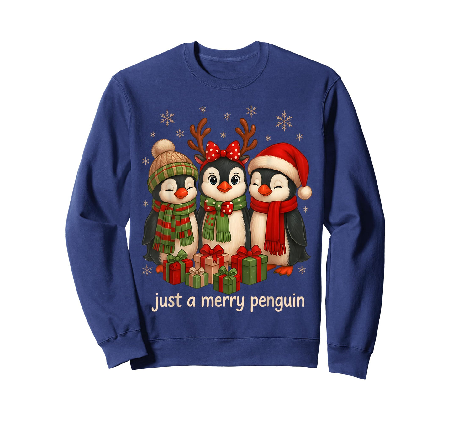 Cute Penguin Christmas Just A Merry Penguin Xmas Holiday T-Shirt