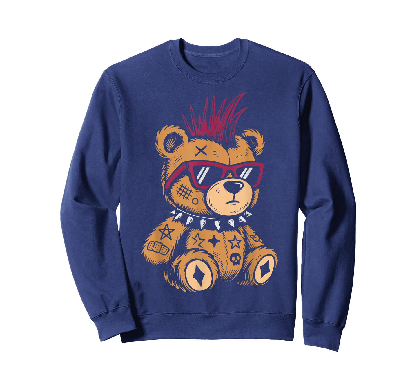 Punk Rocker Teddy Bear Funny Rock Music Punk Rock Lover T-Shirt