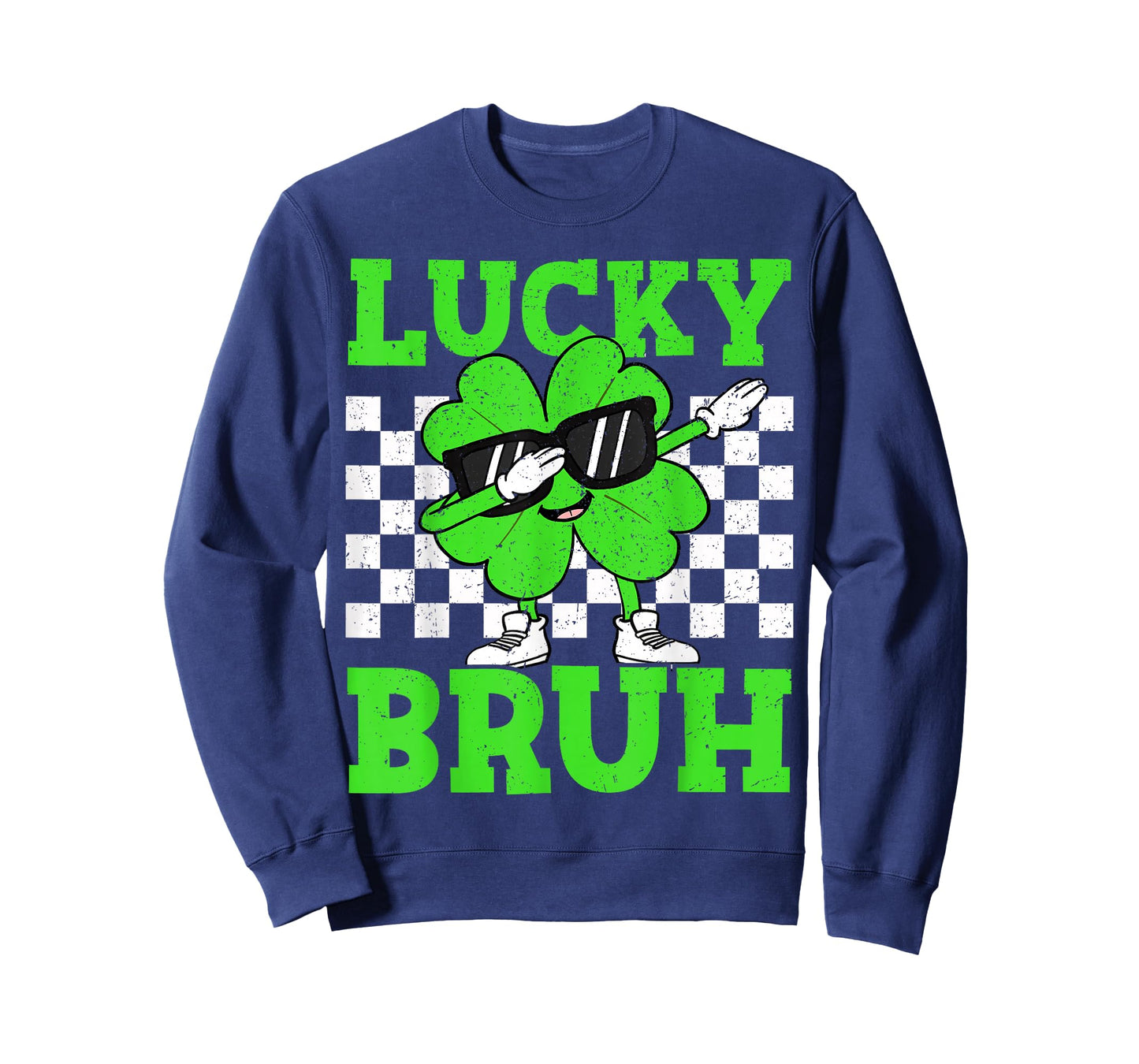 Boys St Patricks Day Kids Lucky Bruh Dabbing Shamrock Clover T-Shirt