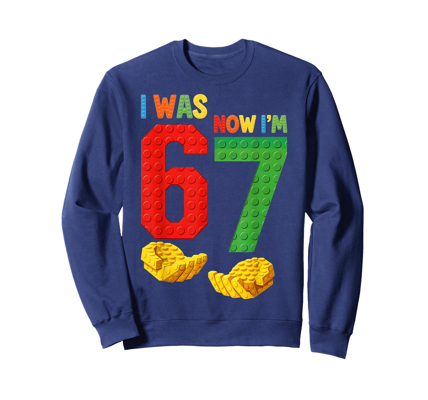 I was 6 Now I'm 7 Building Blocks Birthday Boy Gift for Kids T-Shirt