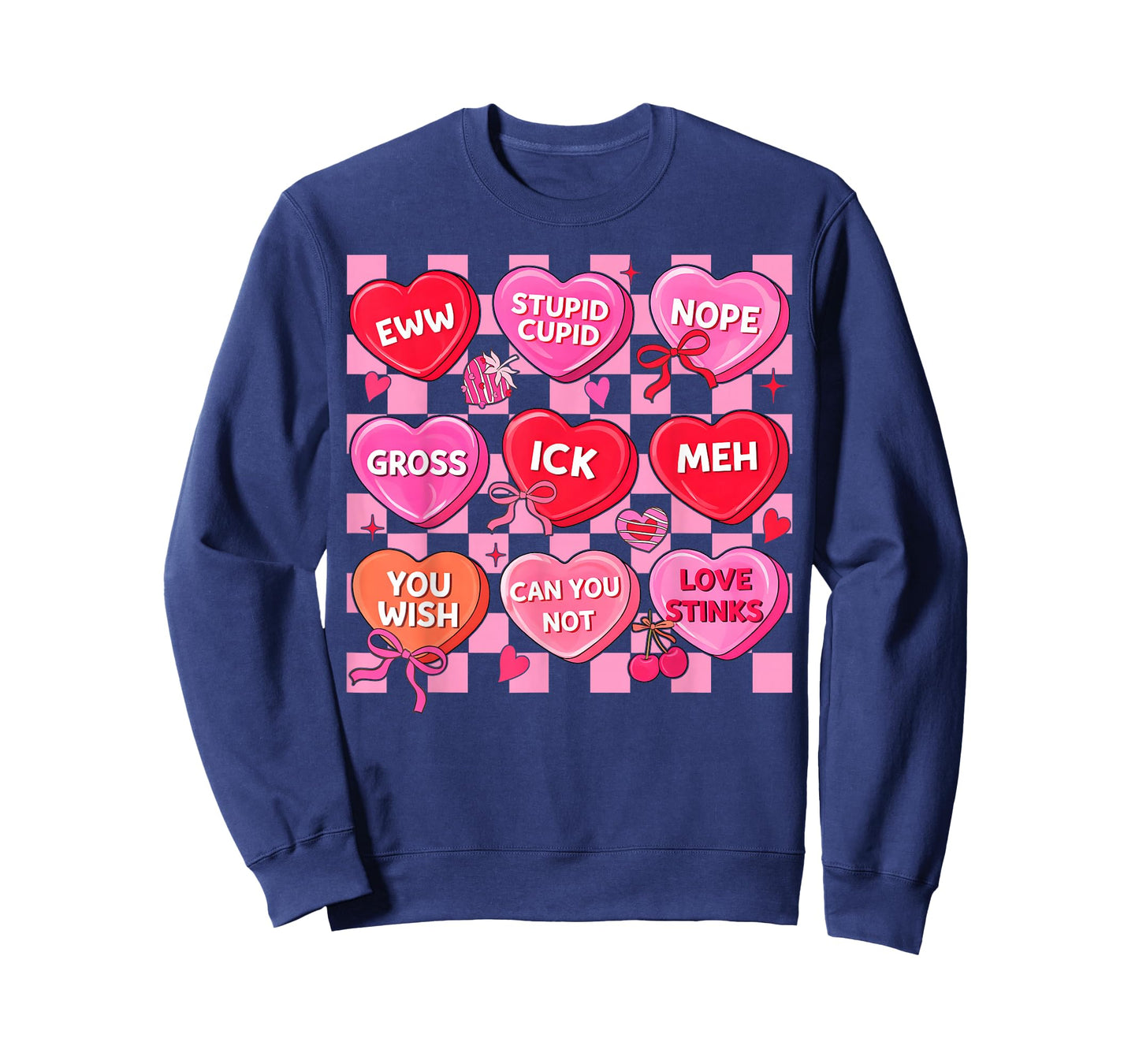 Valentine Nurse Conversation Hearts Women Girl Coquette Bow T-Shirt