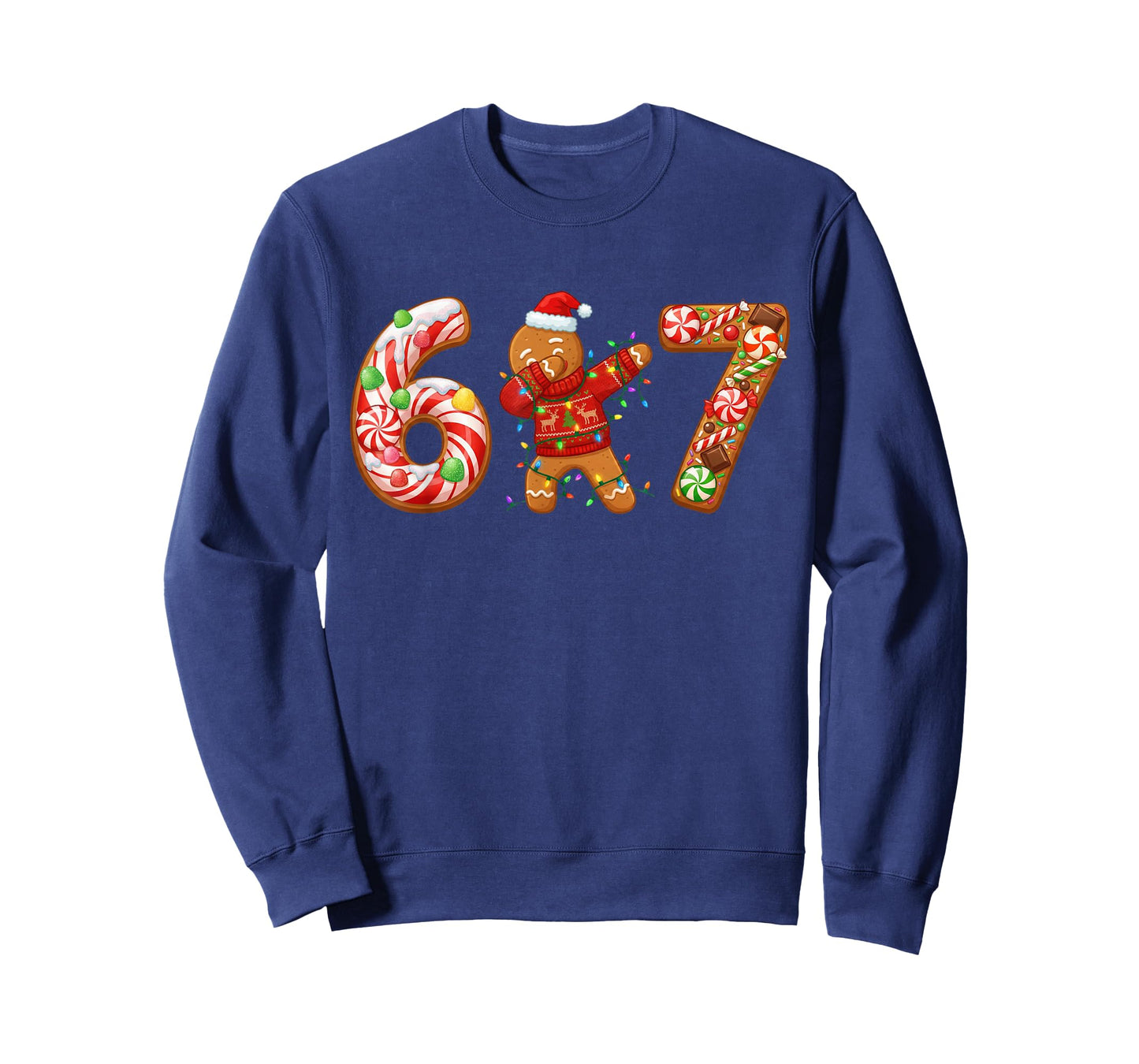Dabbing Gingerbread Man 67 Meme Candy Christmas Sweets Boys T-Shirt