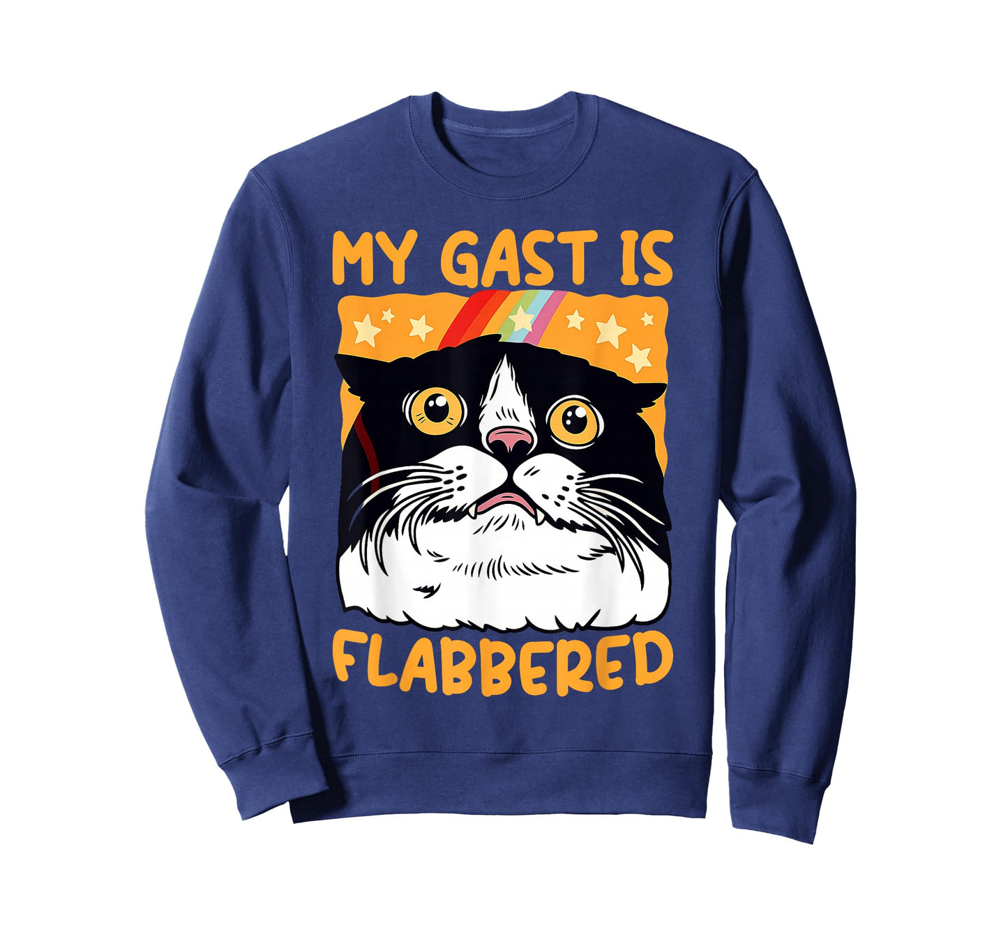 Surprised Cat My Gast is Flabbered Funny Cat Viral Meme T-Shirt