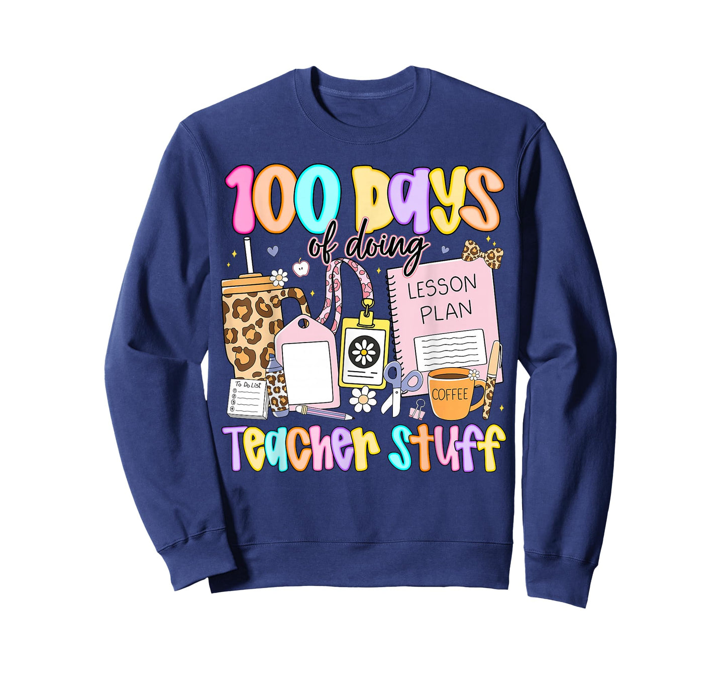 Preppy 100 Days of Doing Teacher Stuff Funny Teacher Women T-Shirt