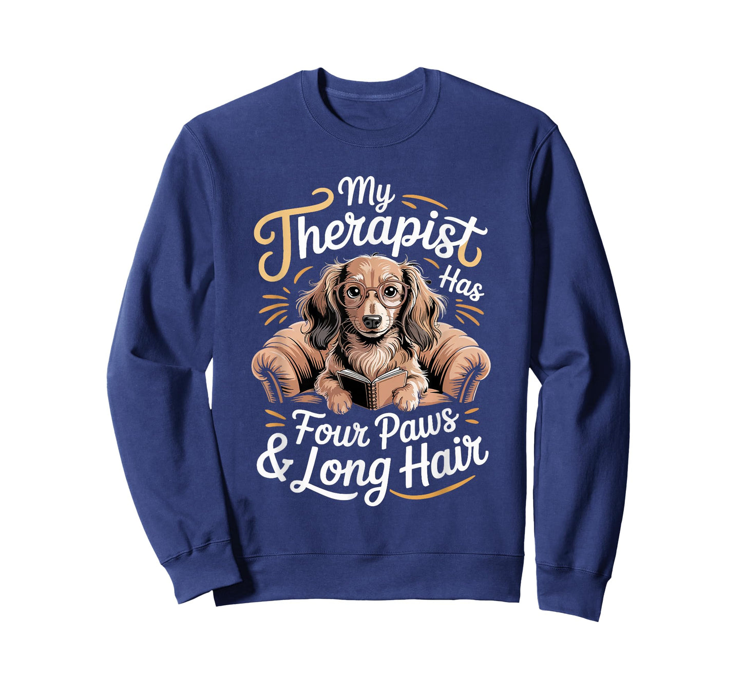 Wiener Dog Lovers Therapist Long Hair Dachshund T-Shirt