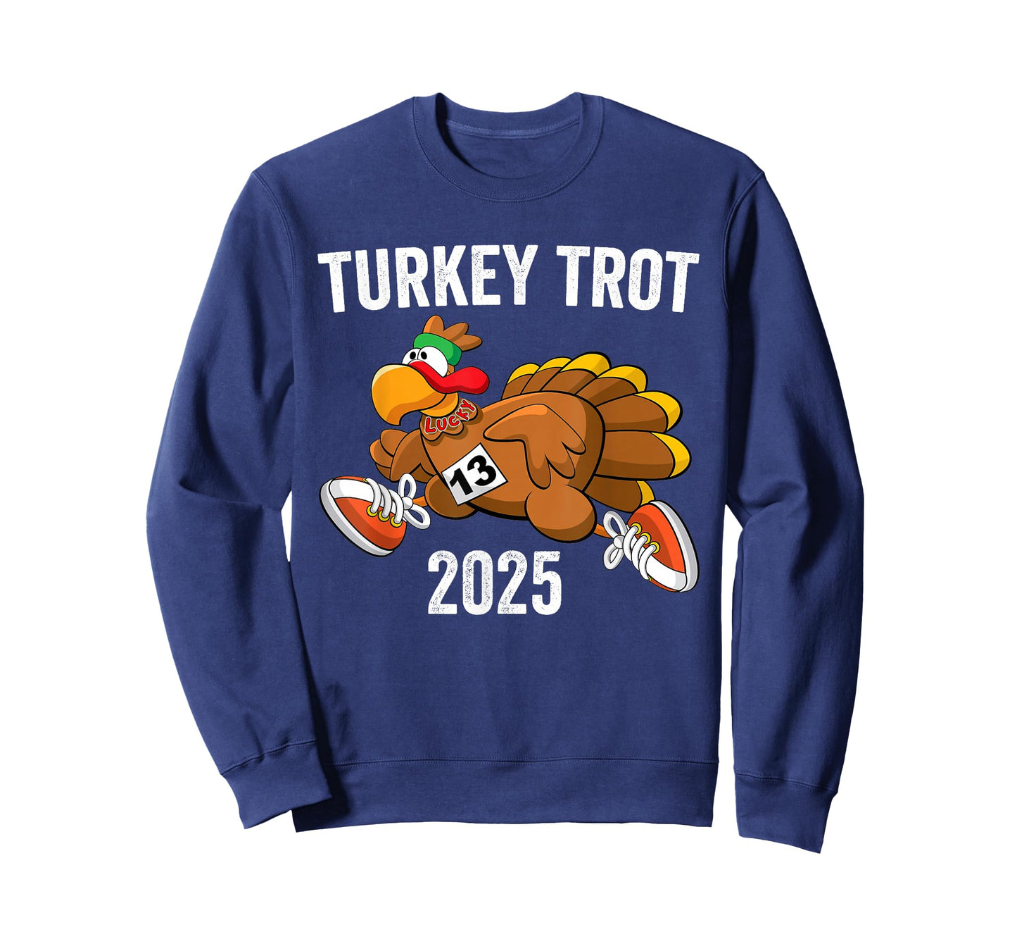 Turkey Running Trot 2025 Funny Thanksgiving Men Women Kids T-Shirt