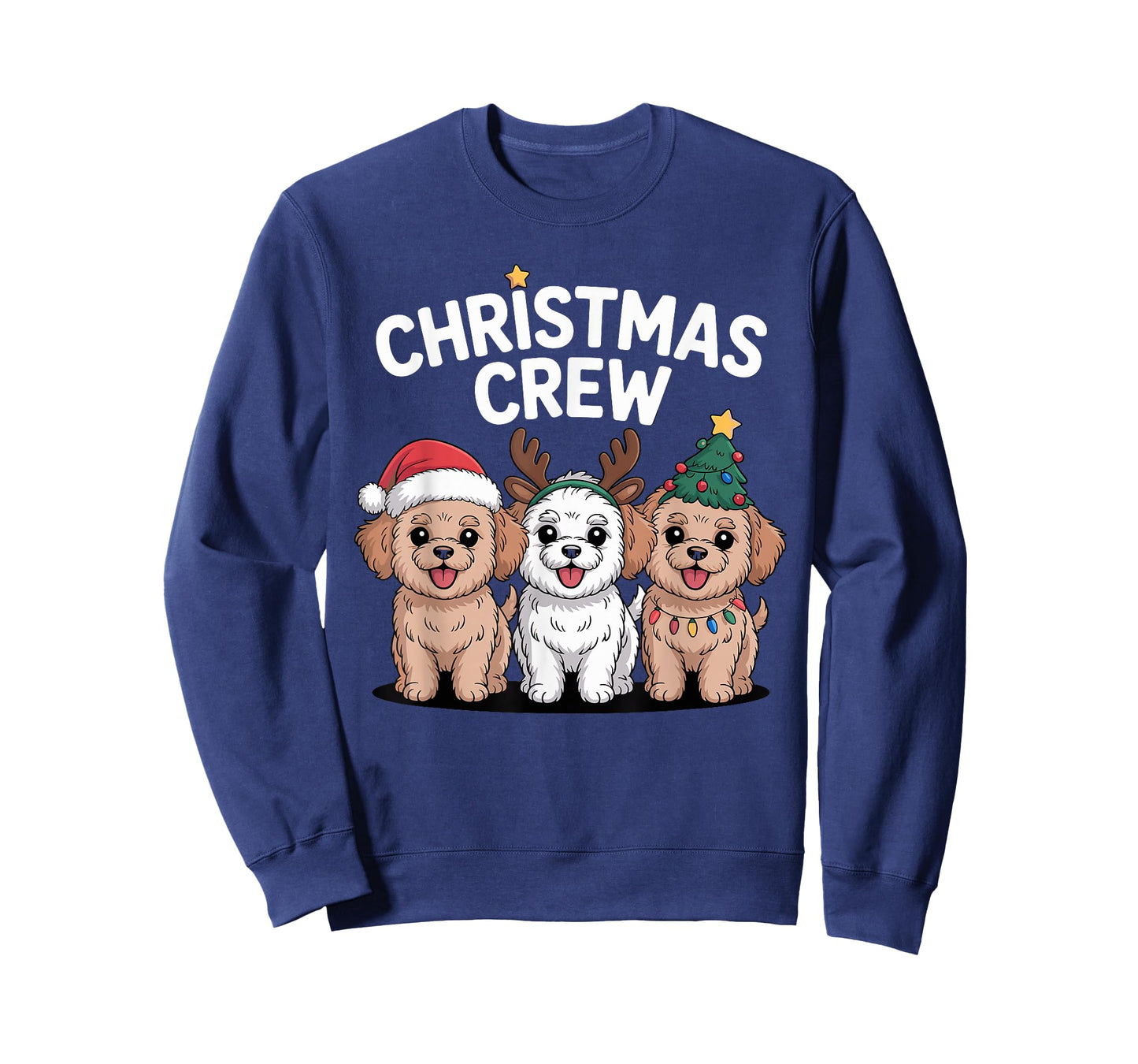Christmas Crew Xmas Puppy Mix Dog Funny Christmas Shi-Poo T-Shirt