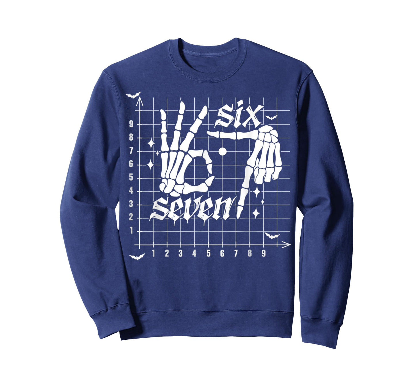 Six Seven Coordinate (6,7) Funny Skeleton Math Teacher 67 T-Shirt