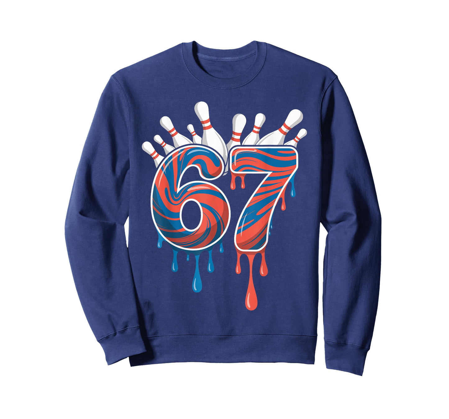 Bowling Ball 67 Six Seven Alpha Slang 6 7 Meme Kids Teacher T-Shirt