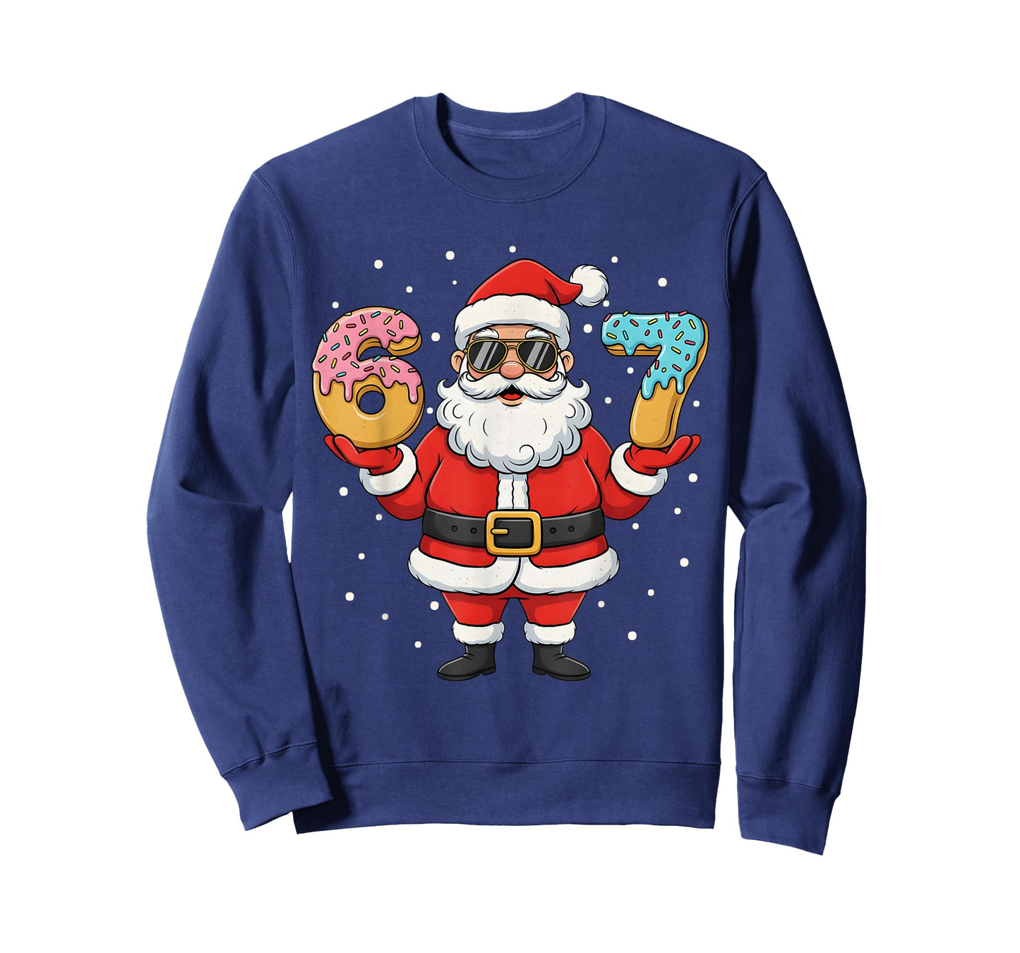 Santa 67 Ice Cream Six Seven Meme Funny Christmas Men Women T-Shirt