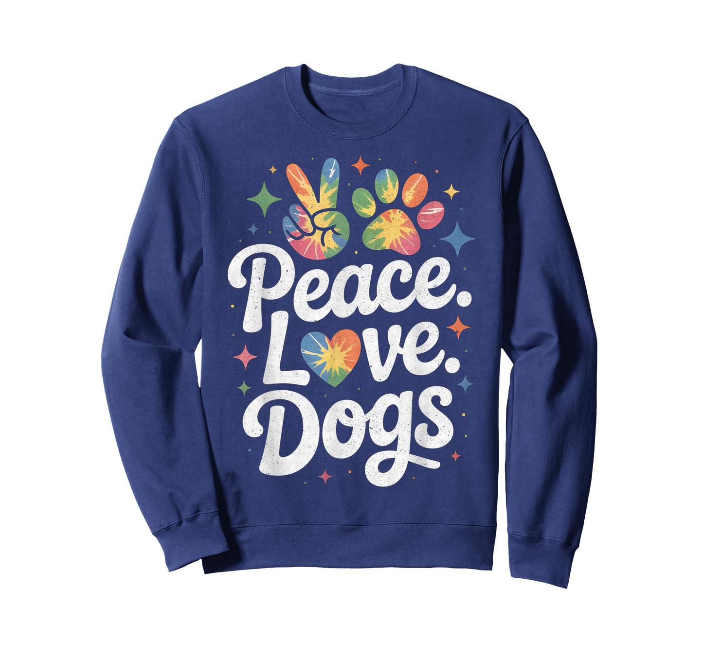 Peace Love Dogs Tie Dye Dog Lover Rescue Puppy T-Shirt