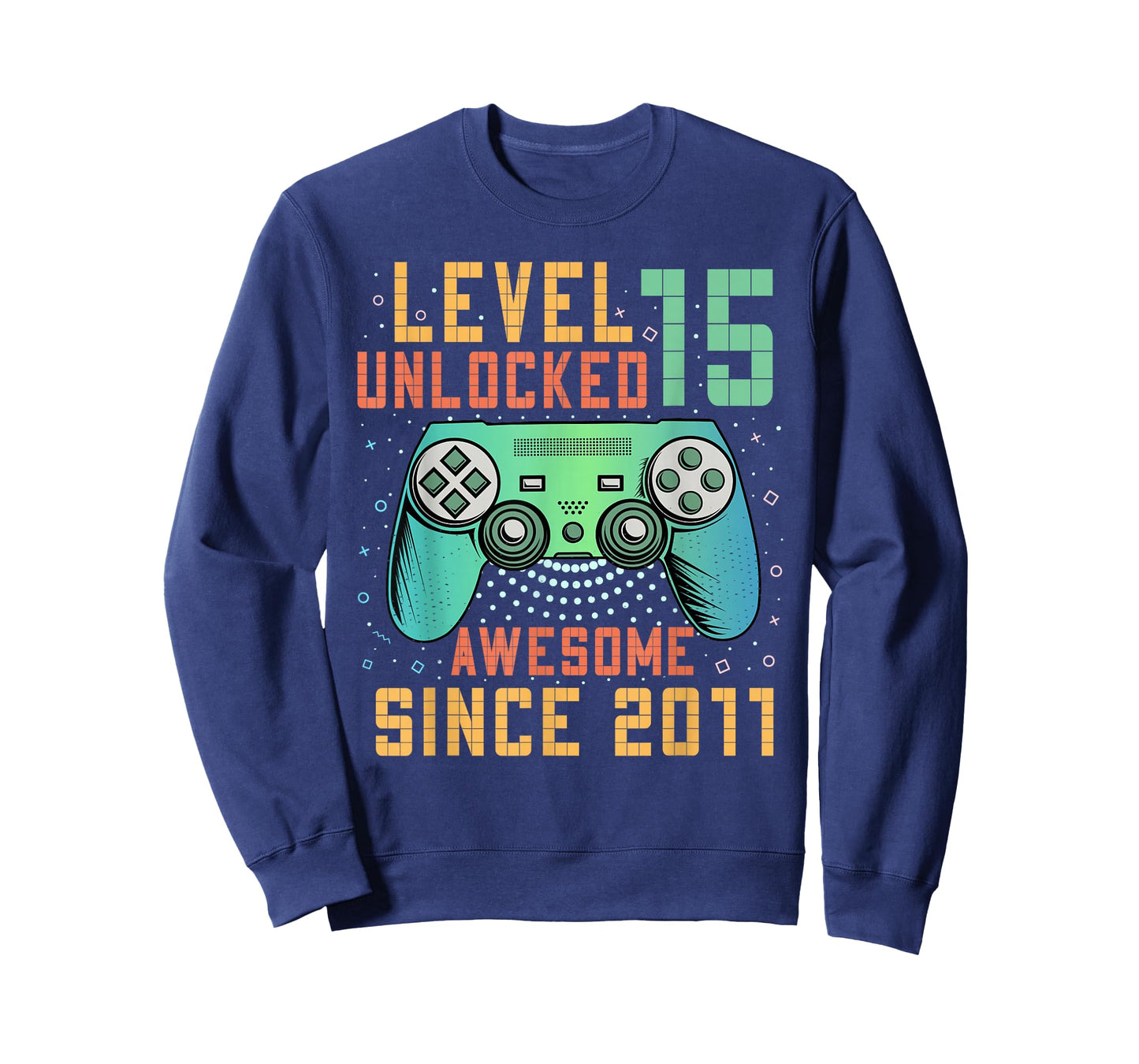 Level 15 Unlocked Awesome Since 2011 15th Birthday Boy T-Shirt