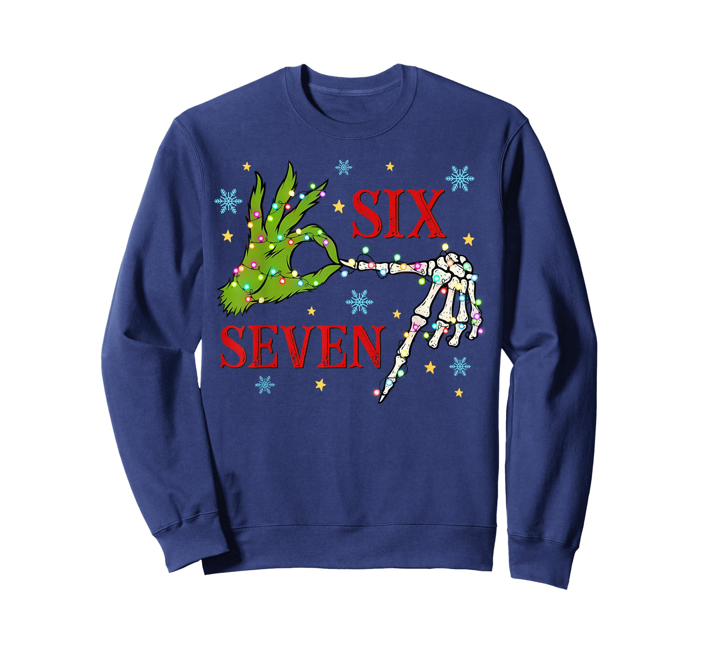 Six Seven 6 7 Gen Z Alpha Meme Slang Merry Christmas Holiday T-Shirt
