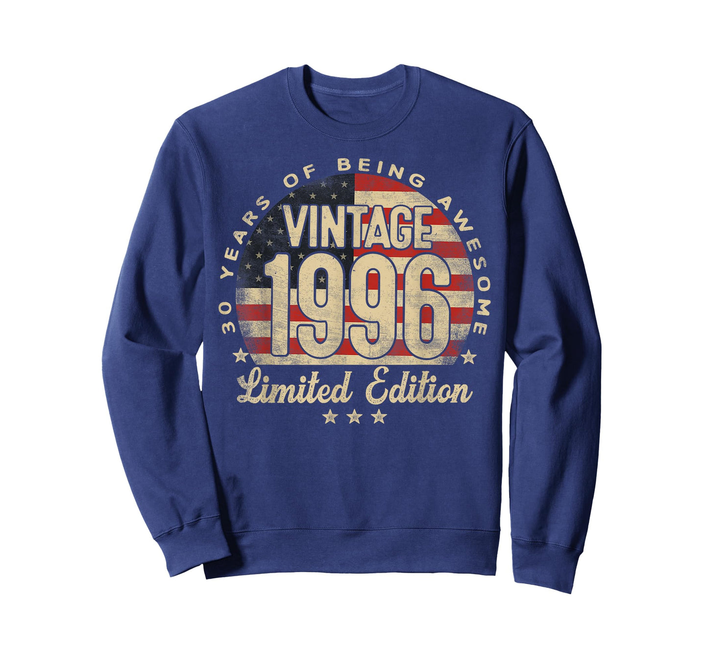 Vintage 1996 Limited Edition USA Flag 30-Year-Old Age 30 T-Shirt