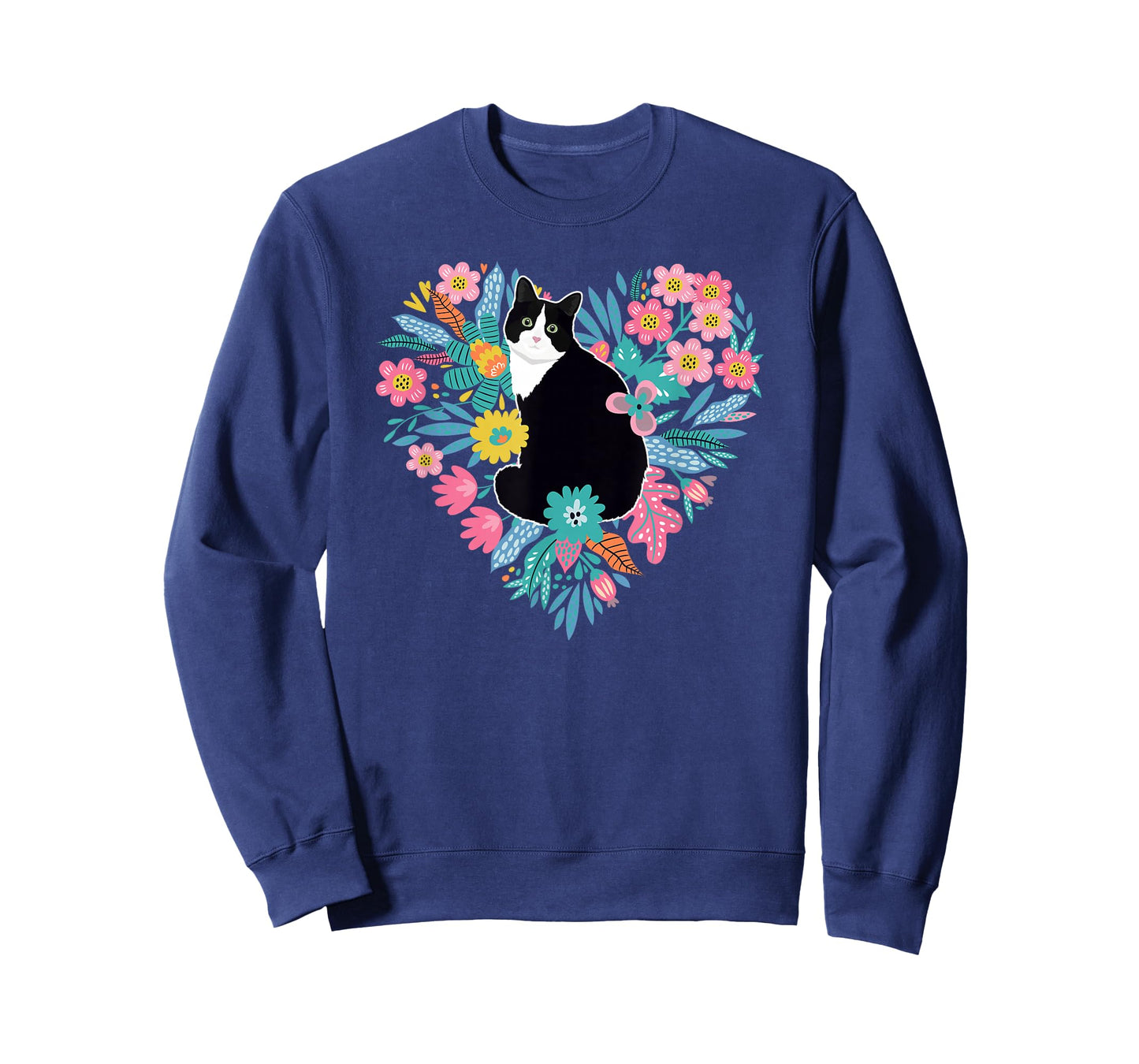 Tuxedo Cat Flowers Tuxedo Cat Owner Tuxedo Cat Lover T-Shirt