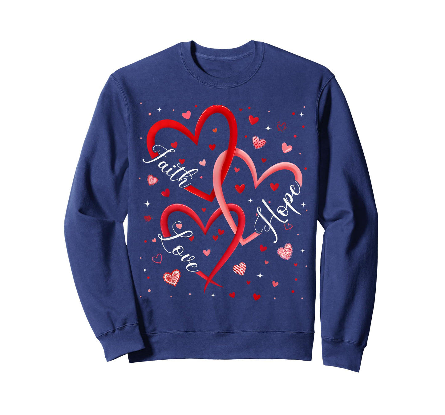 Christian Faith Hope Love Hearts Religious Valentine Day T-Shirt