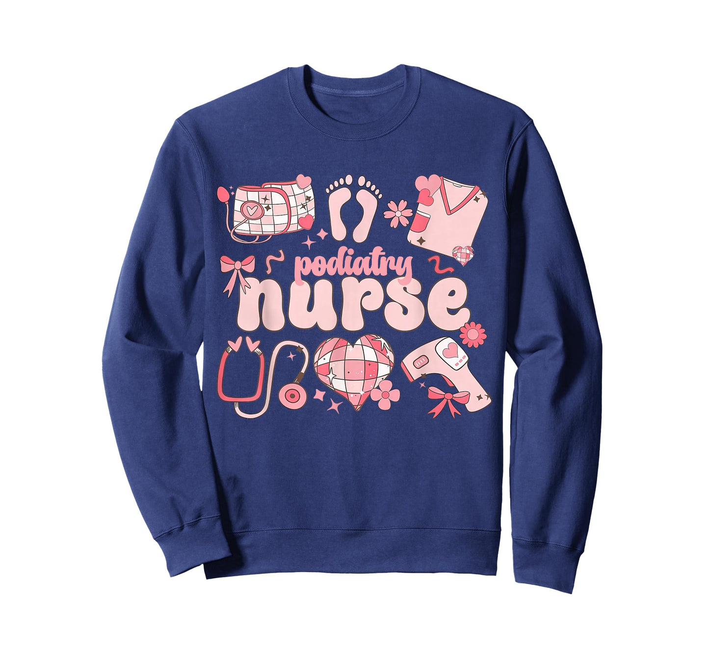 Podiatry Nurse Valentine Footprint Podiatrist Doctor T-Shirt