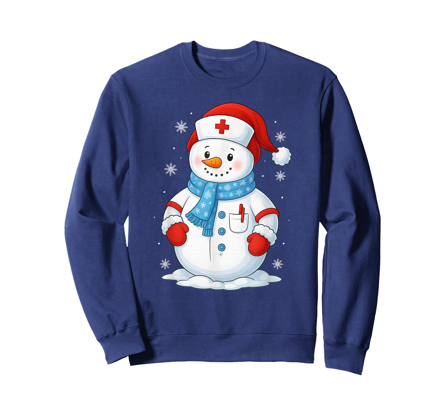 Snowman Nurse Christmas Nursing Holiday Winter RN LPN CNA T-Shirt
