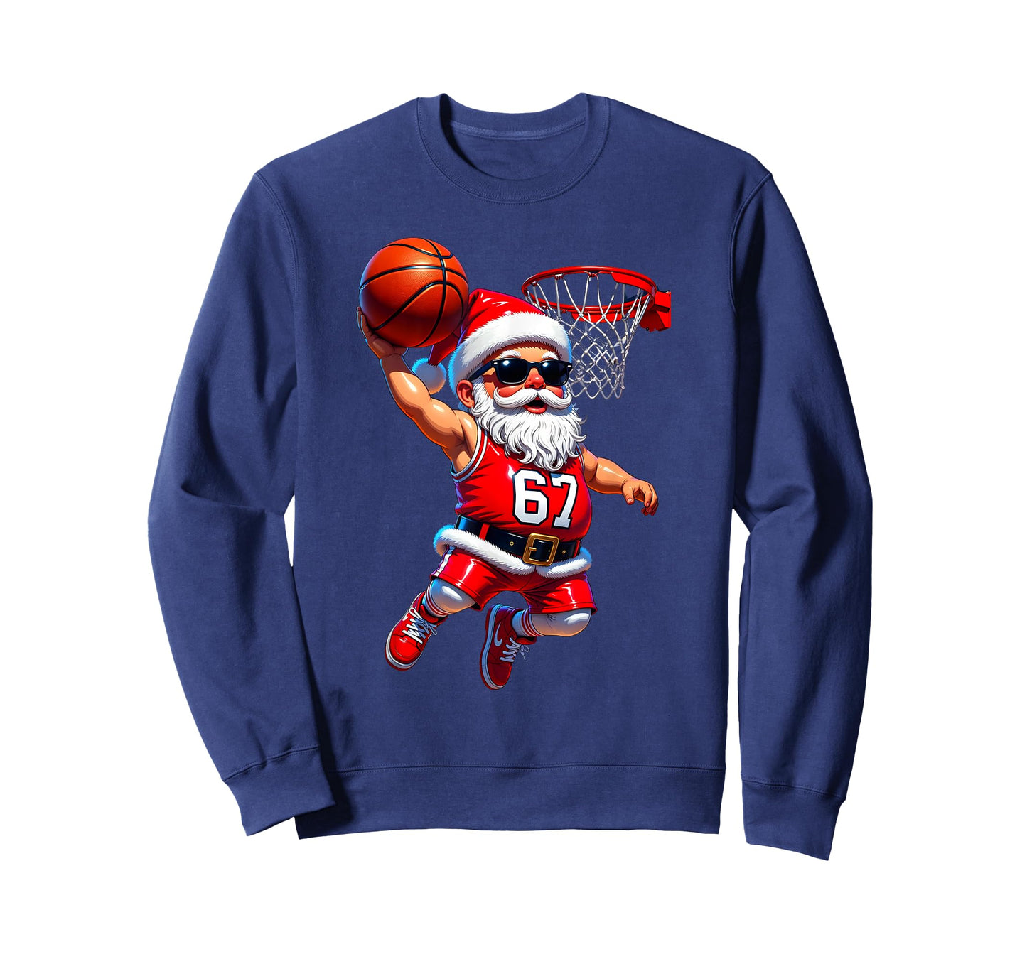 67 Basketball Santa Six Seven Meme Christmas Sport Mens Boys T-Shirt