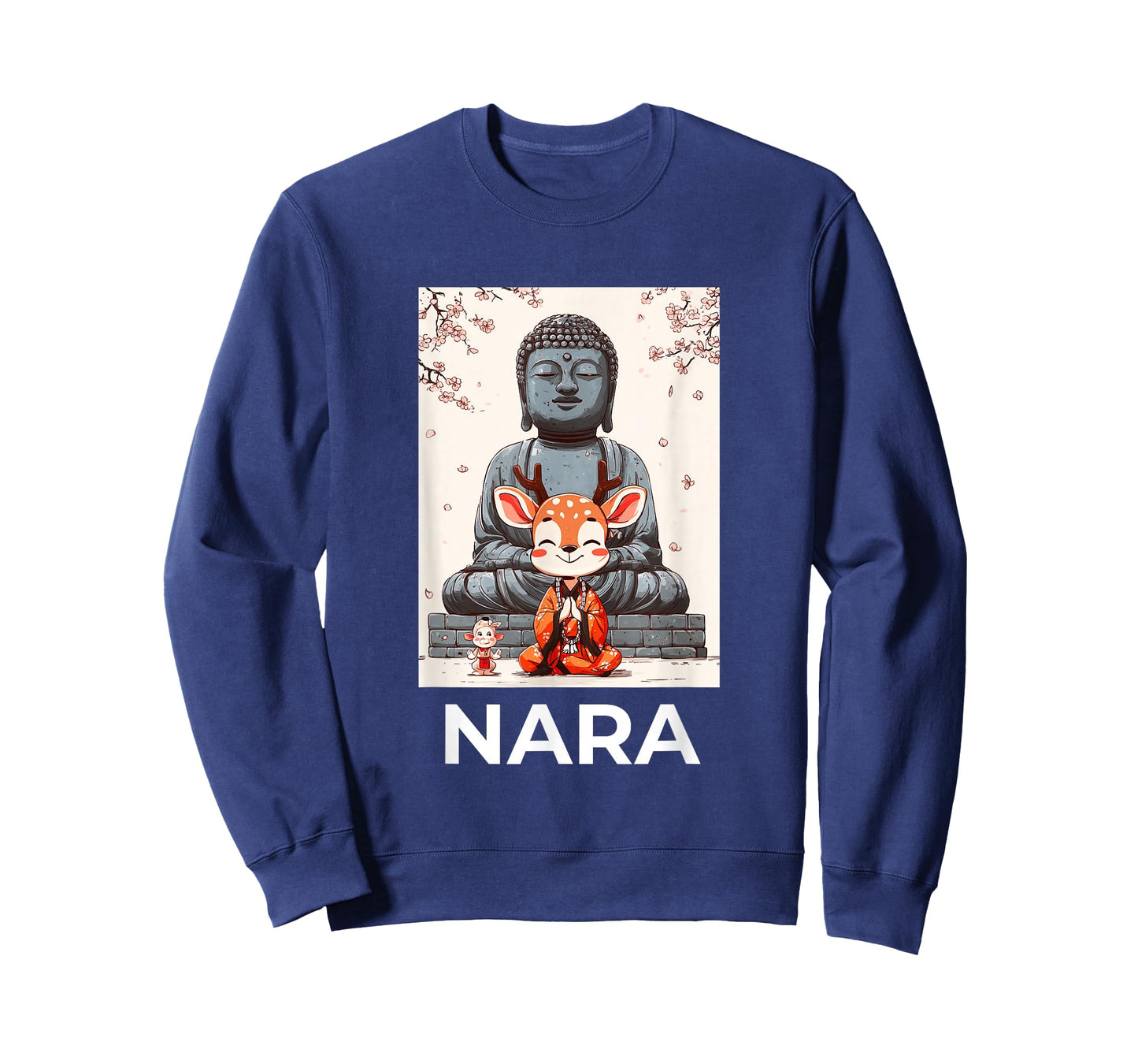 Cute Deer Meditating in Front of The Great Buddha in Nara T-Shirt
