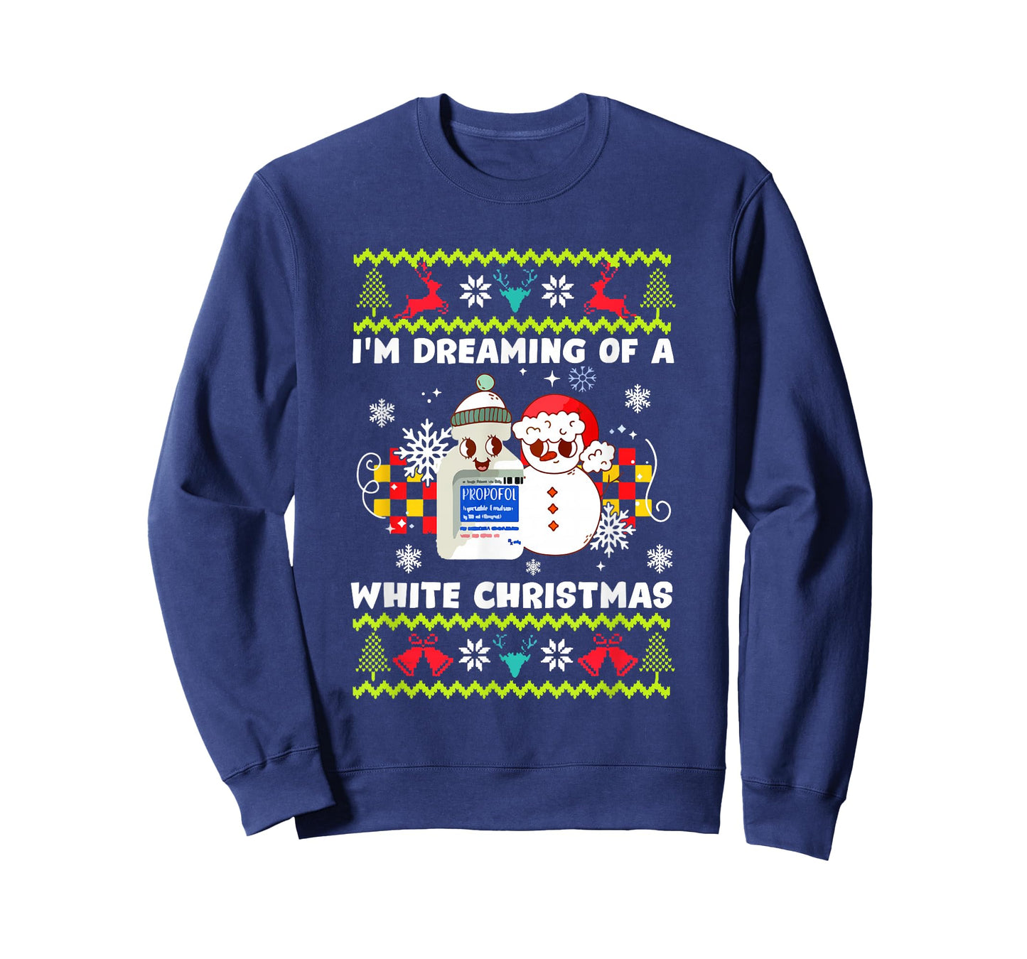 I'm Dreaming of A White Christmas Anesthesia Humor T-Shirt