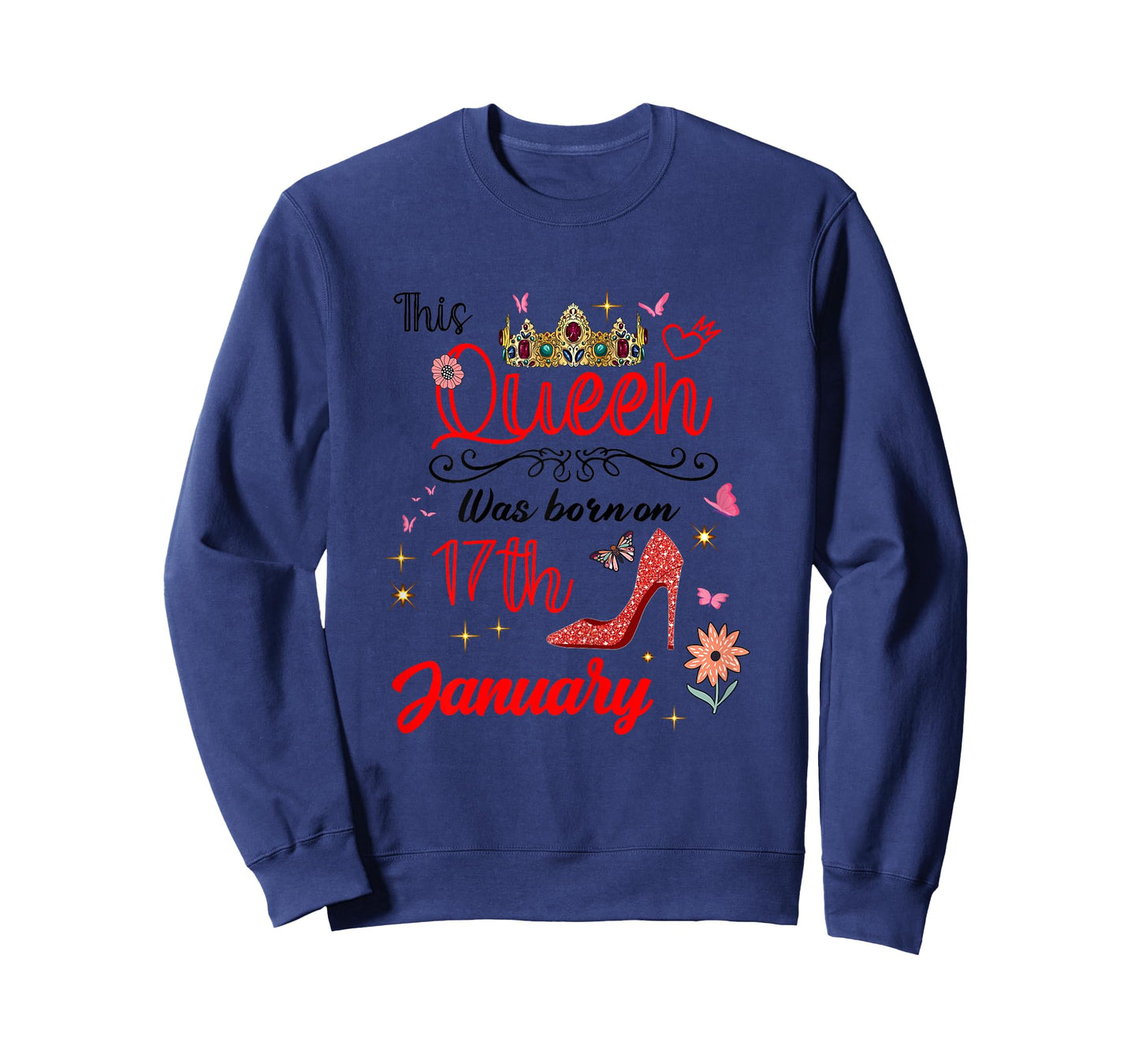 January 17 Birthday This Queen was Born on January 17th T-Shirt